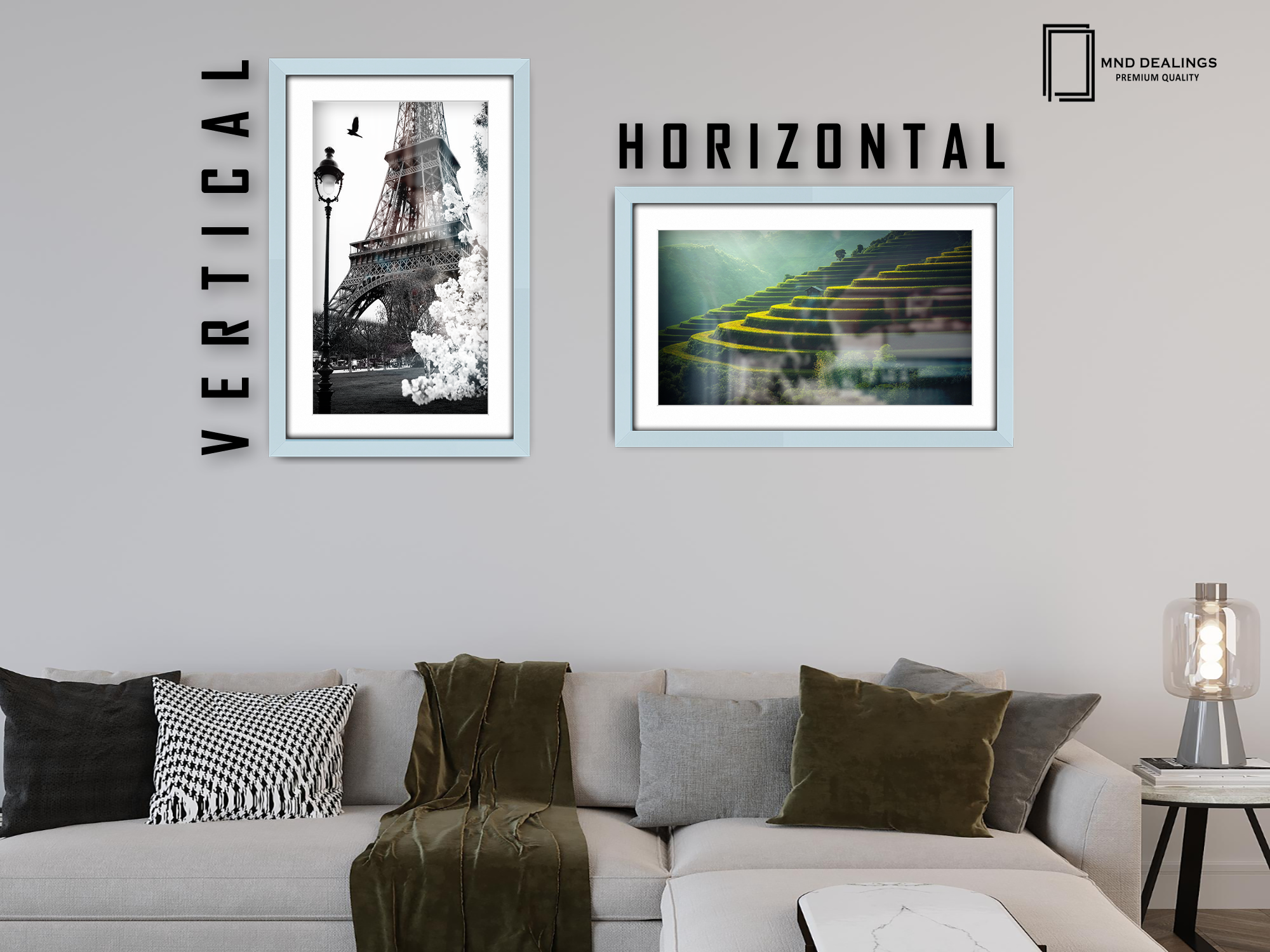 ( 40 x 50 cm ) / 16 x 20 Inch with 40 x 30 cm White Mount Display Frame - MDF
