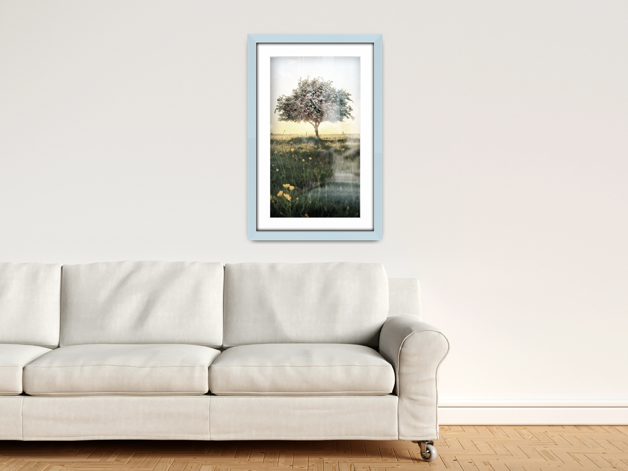 ( 40 x 50 cm ) / 16 x 20 Inch with 40 x 30 cm White Mount Display Frame - MDF
