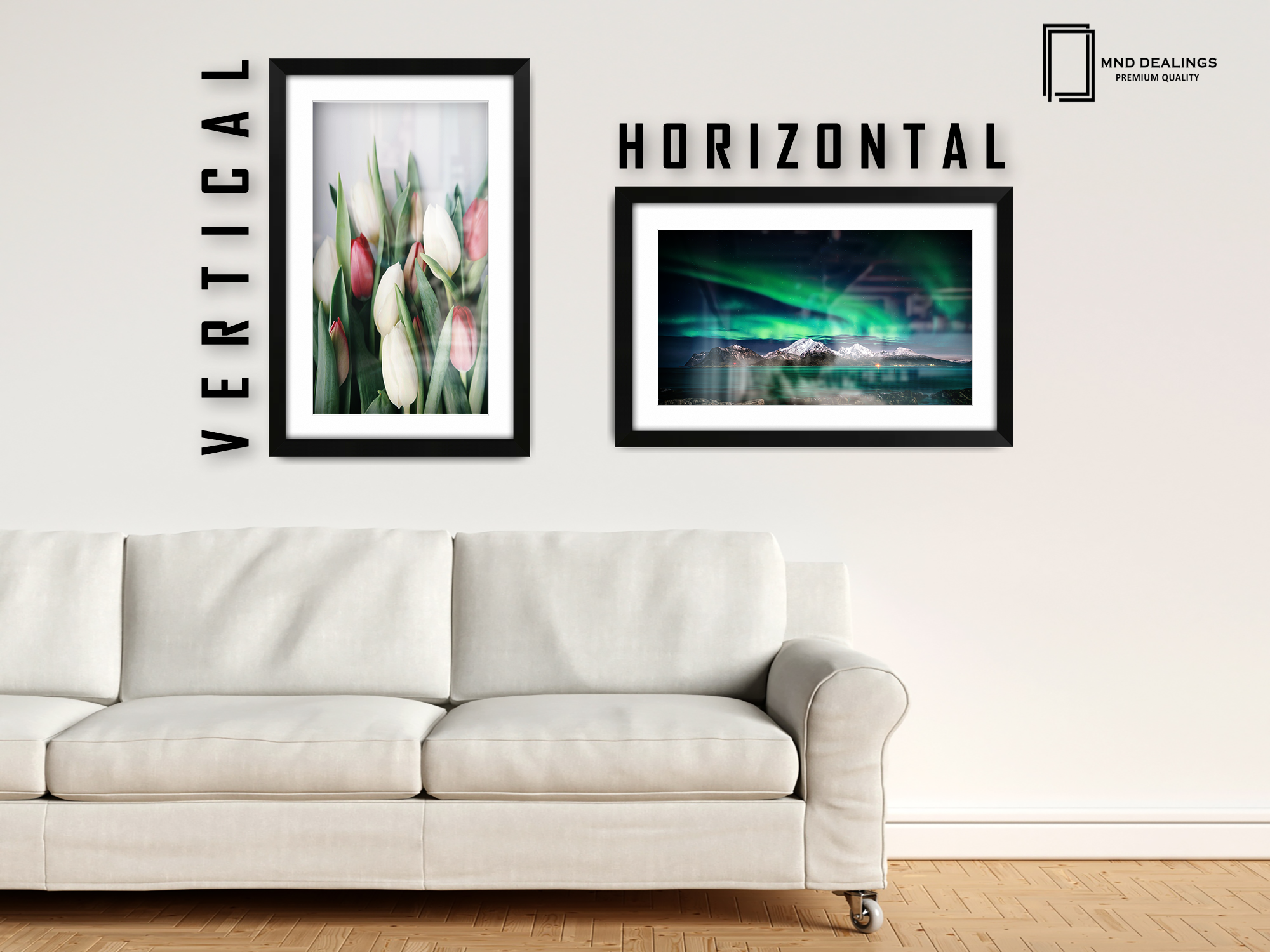 ( 40 x 50 cm ) / 16 x 20 Inch with 40 x 30 cm White Mount Display Frame - MDF