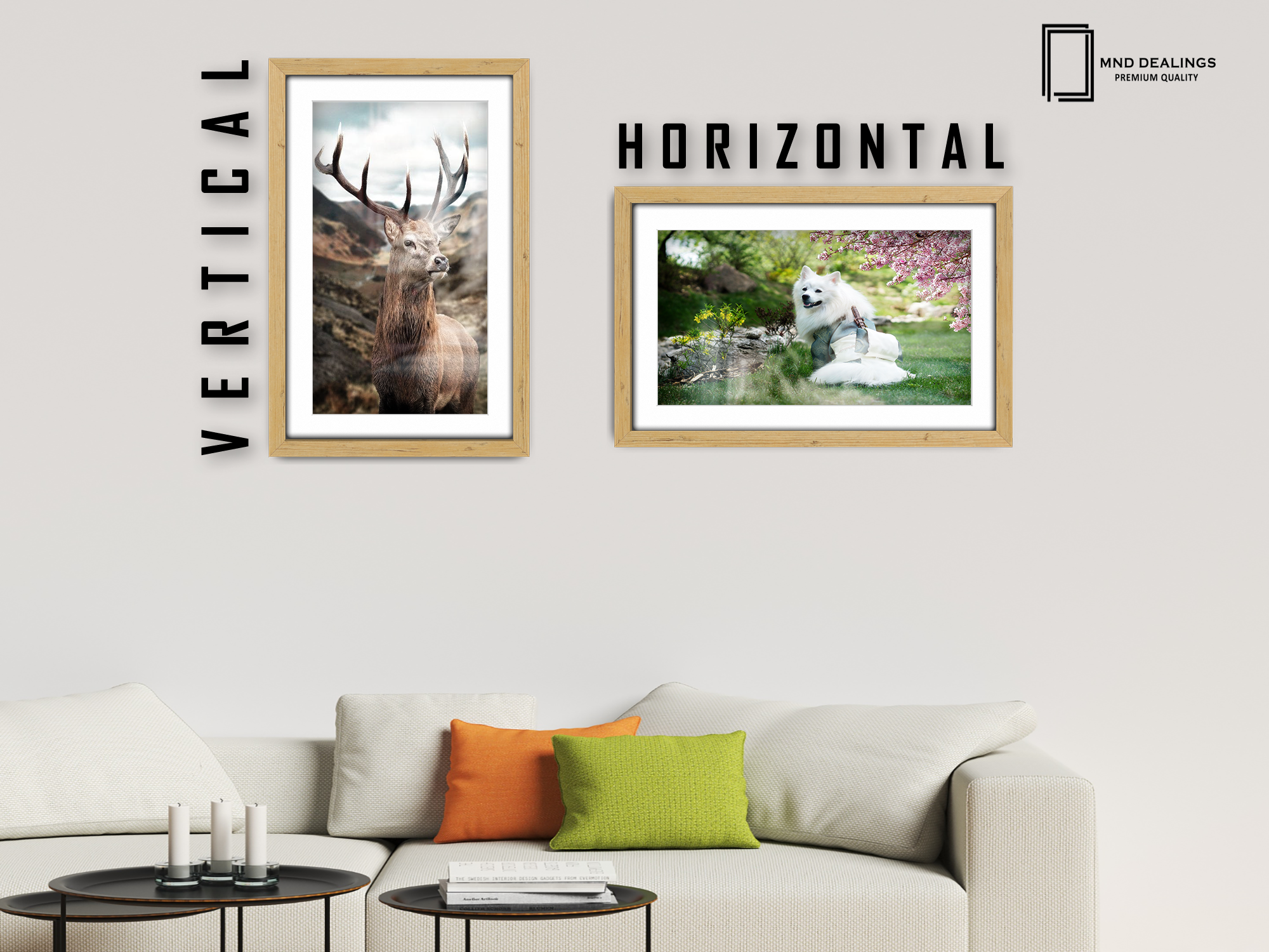 ( 40 x 50 cm ) / 16 x 20 Inch with 40 x 30 cm White Mount Display Frame - MDF