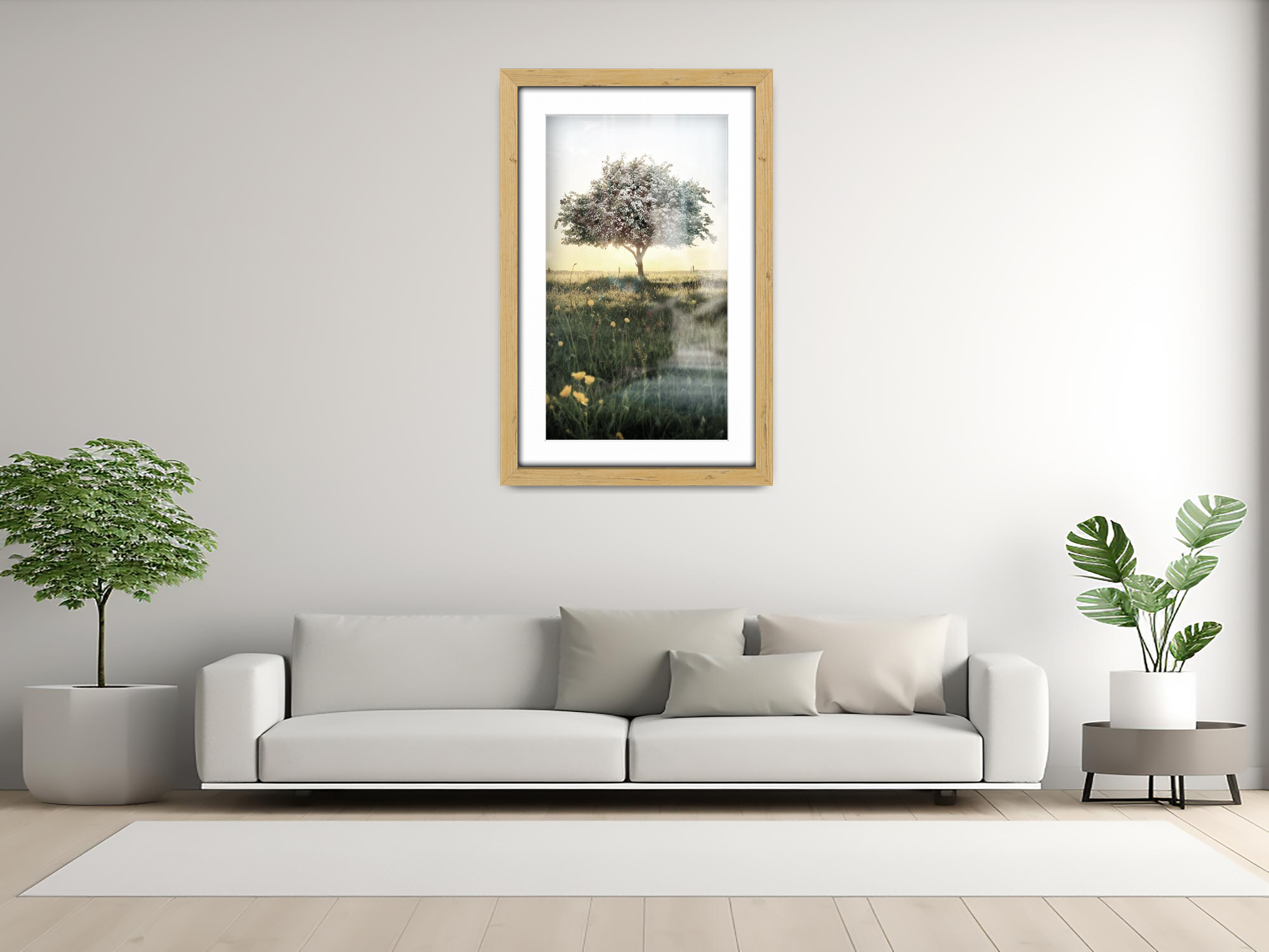 ( 40 x 50 cm ) / 16 x 20 Inch with 40 x 30 cm White Mount Display Frame - MDF
