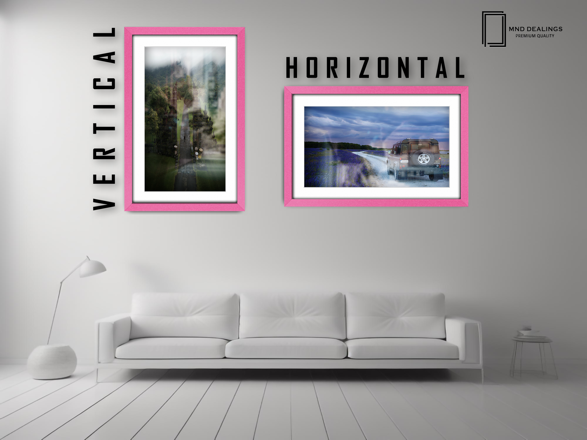 ( 40 x 50 cm ) / 16 x 20 Inch with 40 x 30 cm White Mount Display Frame - MDF
