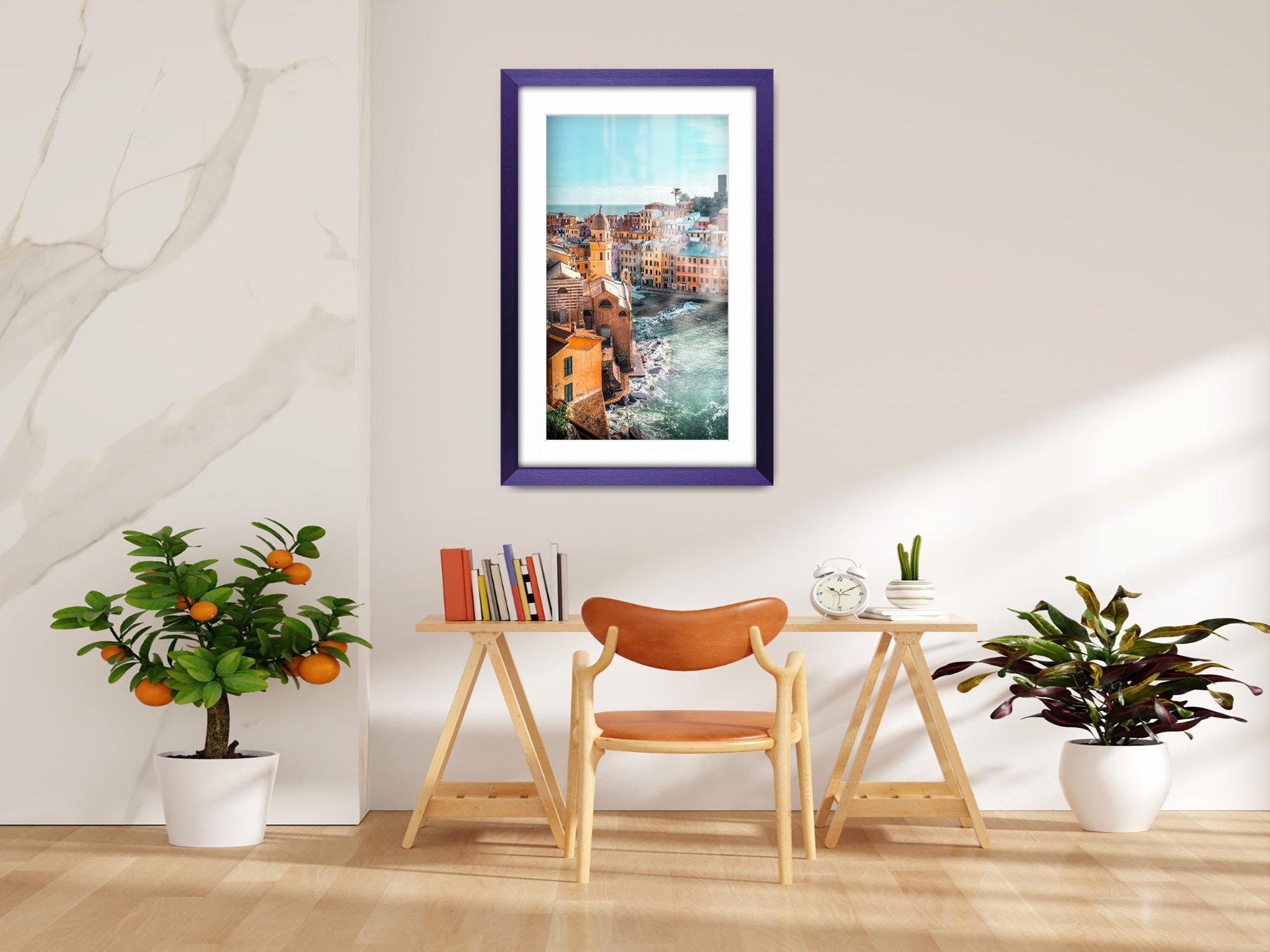 ( 40 x 50 cm ) / 16 x 20 Inch with 40 x 30 cm White Mount Display Frame - MDF