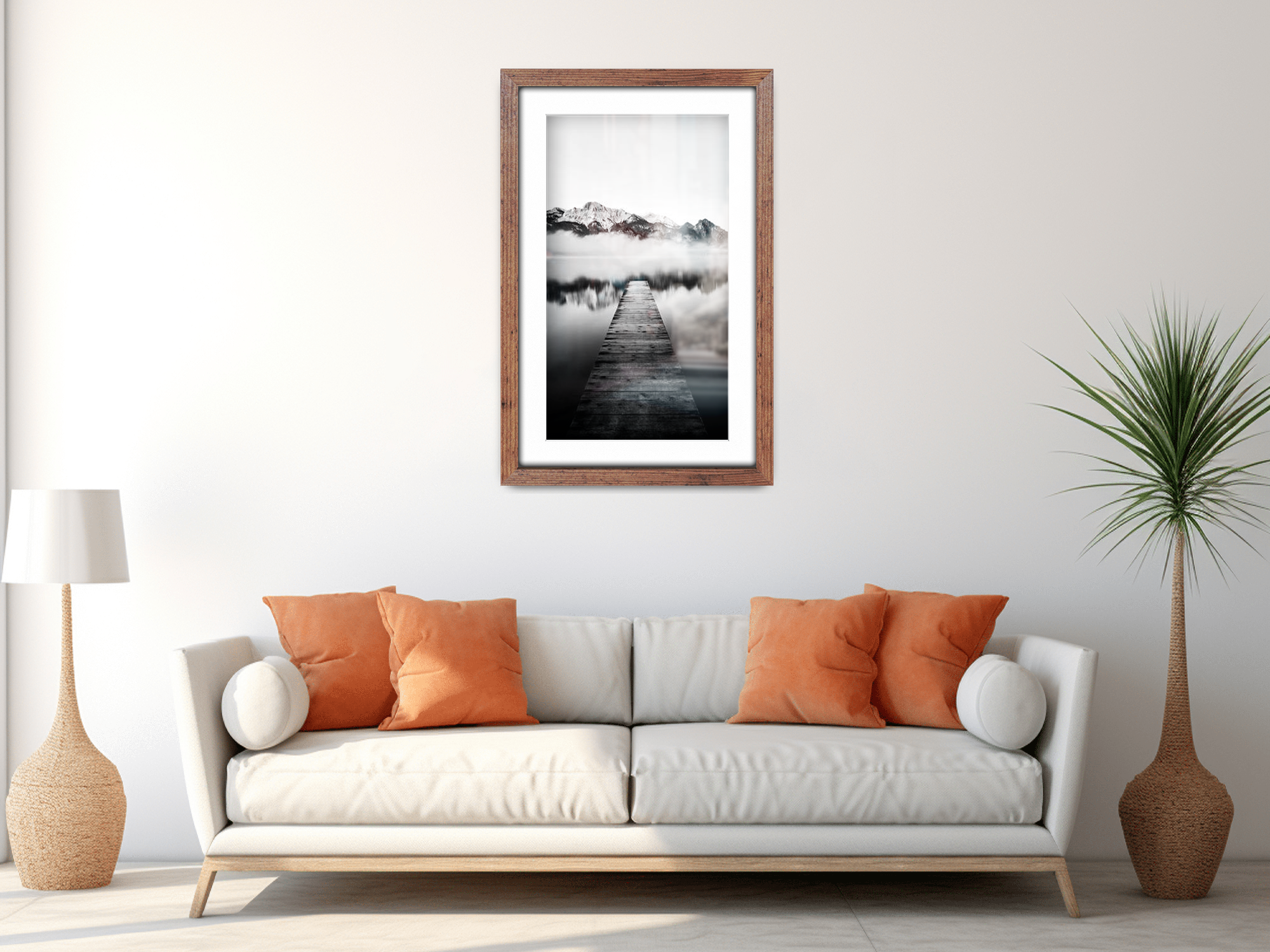 ( 40 x 50 cm ) / 16 x 20 Inch with 40 x 30 cm White Mount Display Frame - MDF