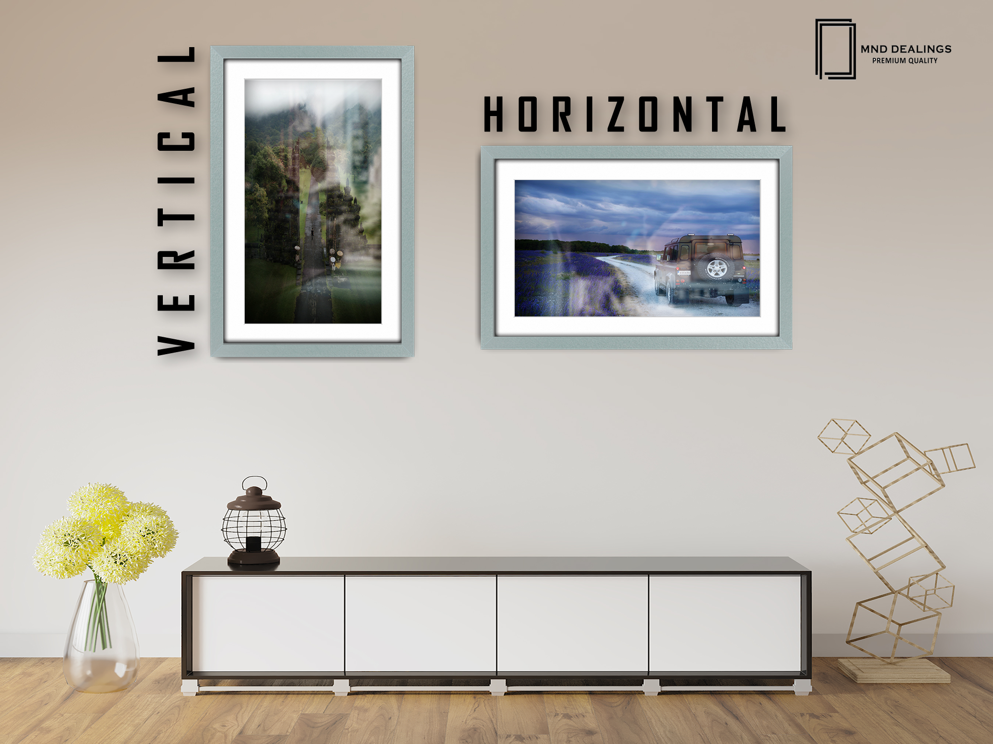 ( 40 x 50 cm ) / 16 x 20 Inch with 40 x 30 cm White Mount Display Frame - MDF