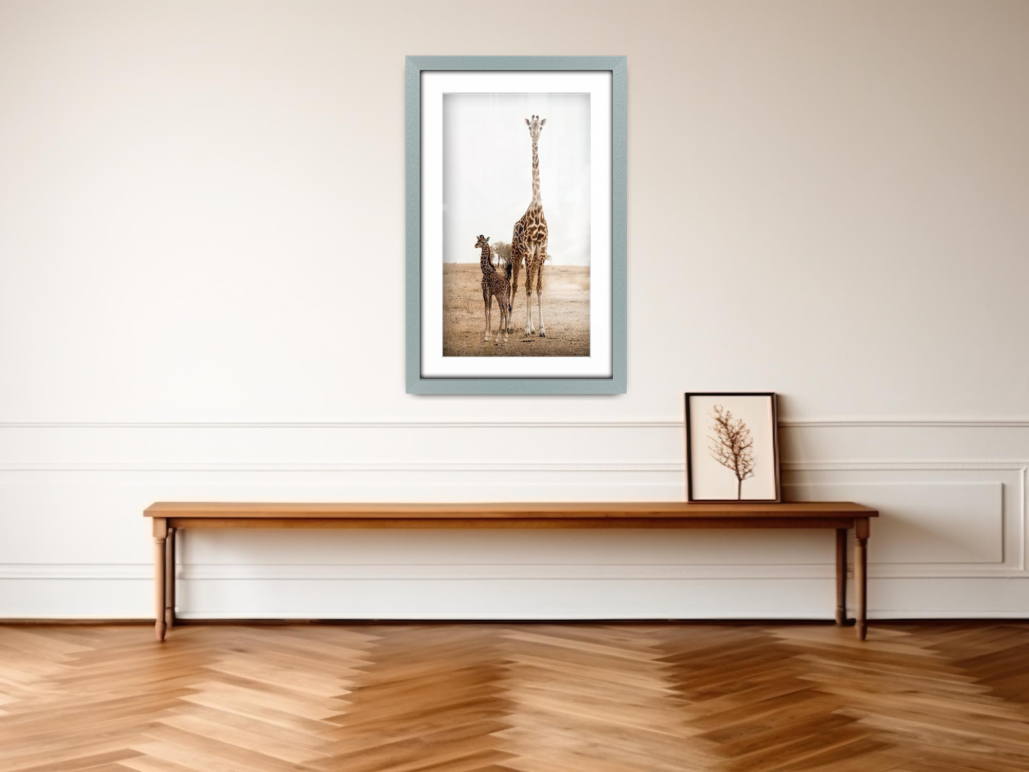 ( 40 x 50 cm ) / 16 x 20 Inch with 40 x 30 cm White Mount Display Frame - MDF