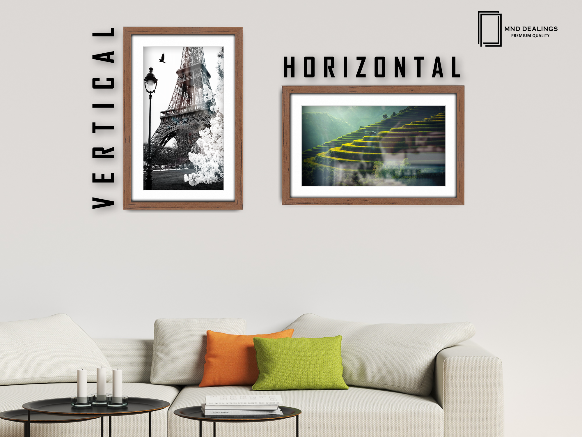 ( 40 x 50 cm ) / 16 x 20 Inch with 40 x 30 cm White Mount Display Frame - MDF