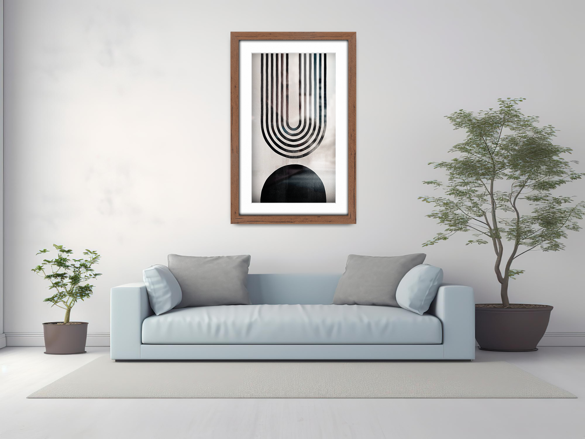 ( 40 x 50 cm ) / 16 x 20 Inch with 40 x 30 cm White Mount Display Frame - MDF