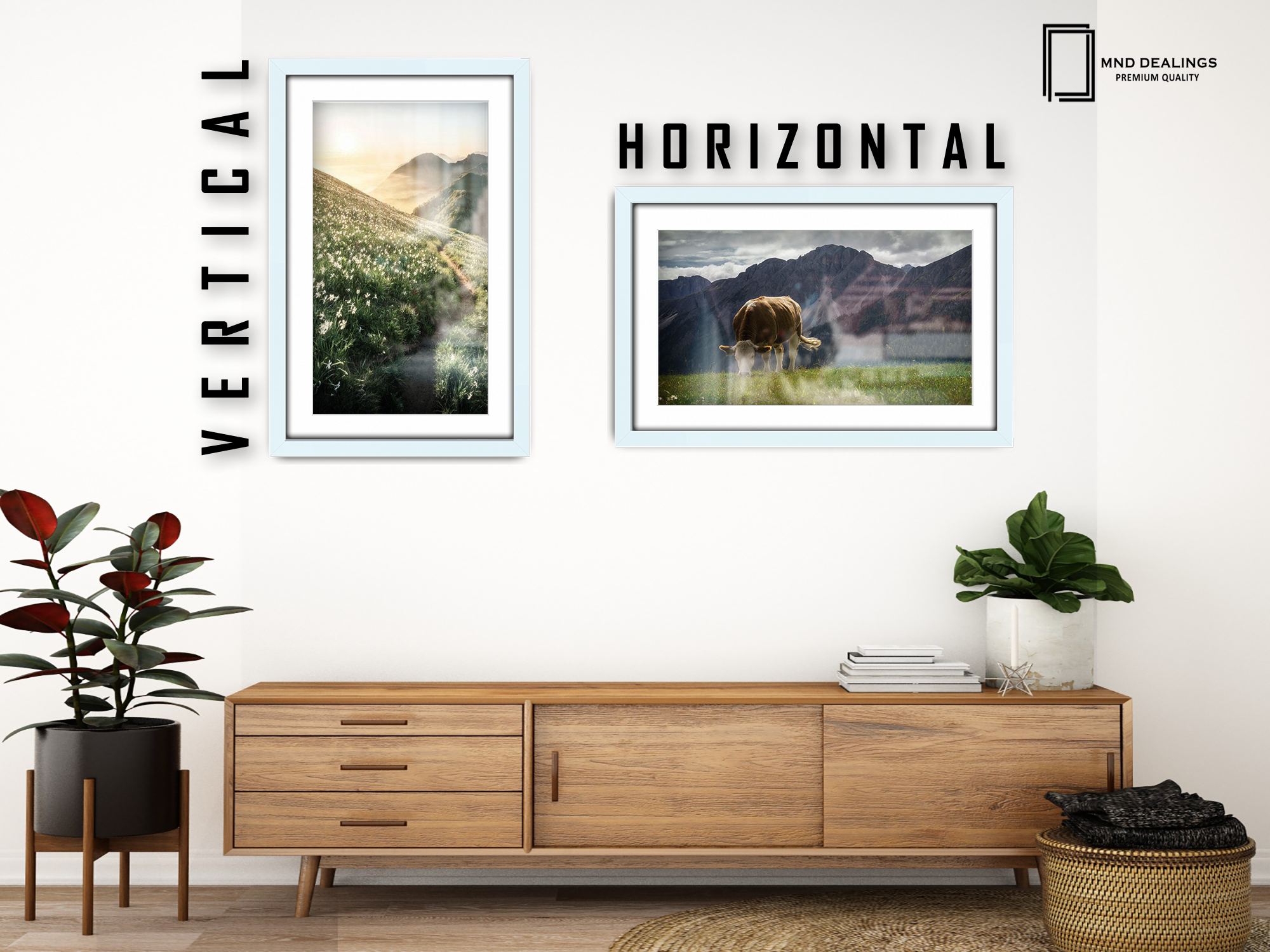 ( 40 x 50 cm ) / 16 x 20 Inch with 40 x 30 cm White Mount Display Frame - MDF