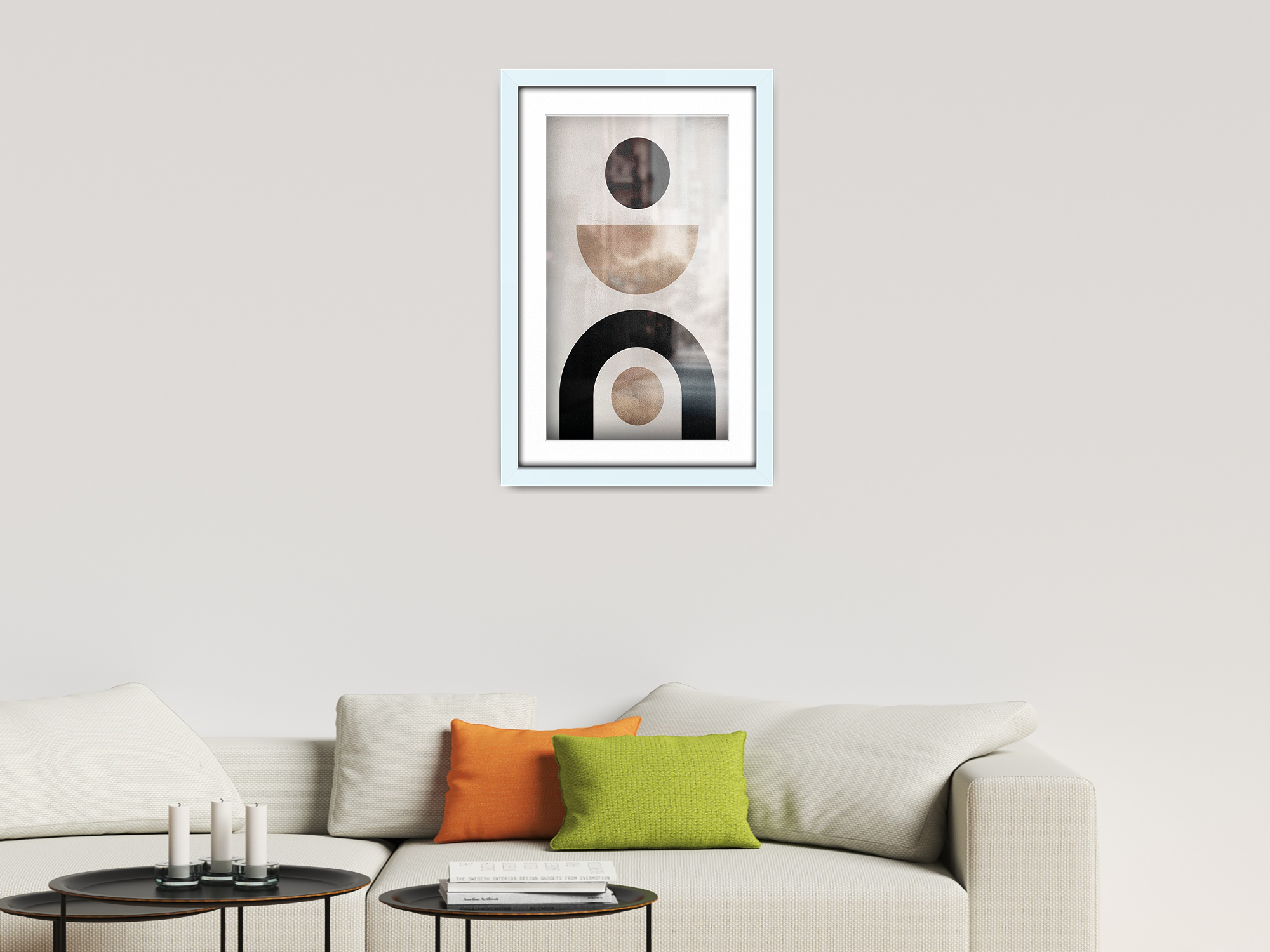 ( 40 x 50 cm ) / 16 x 20 Inch with 40 x 30 cm White Mount Display Frame - MDF