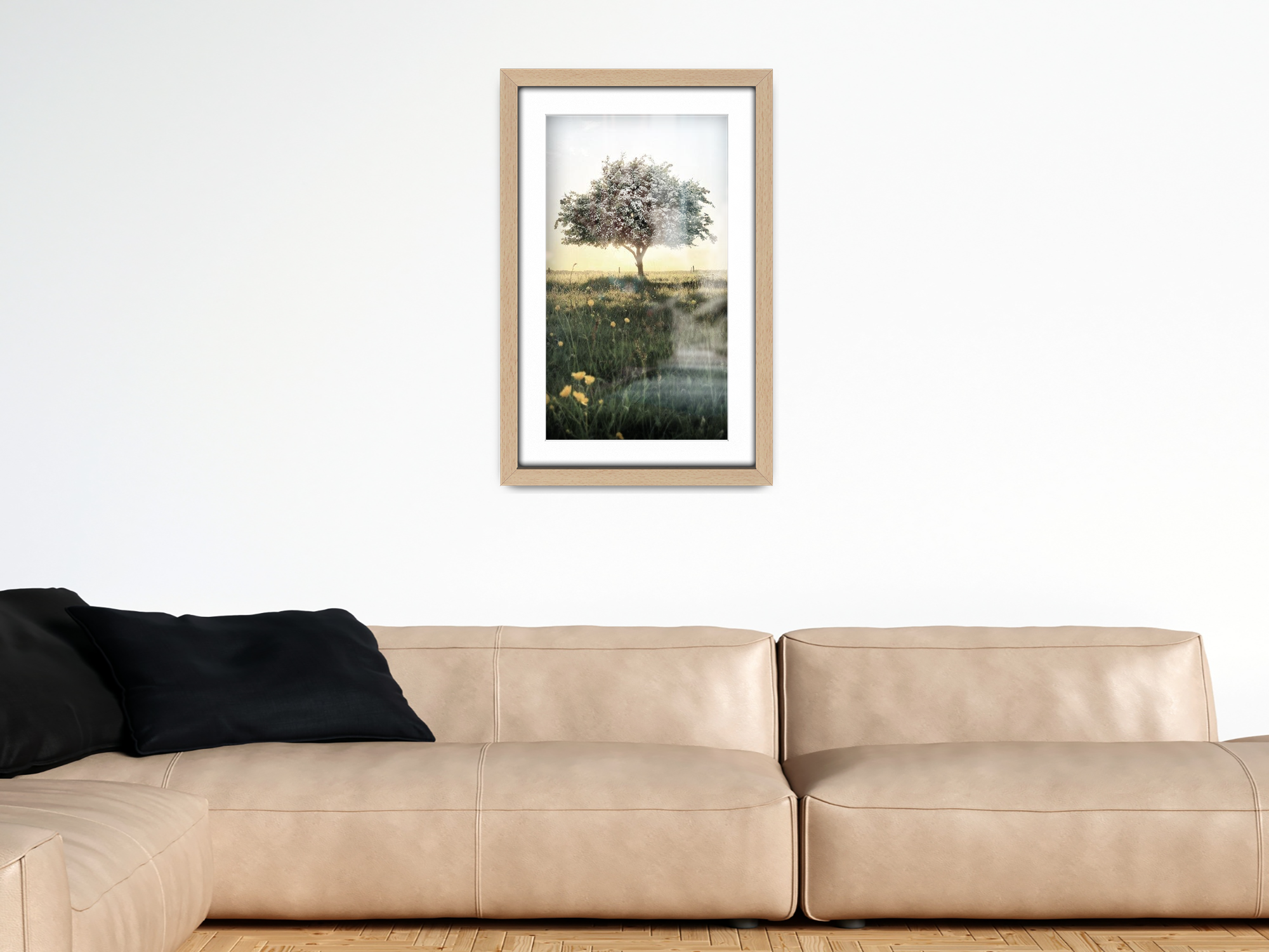 ( 40 x 60 cm ) / 24 x 16 Inch with 50 x 30 cm White Mount Frames - MDF