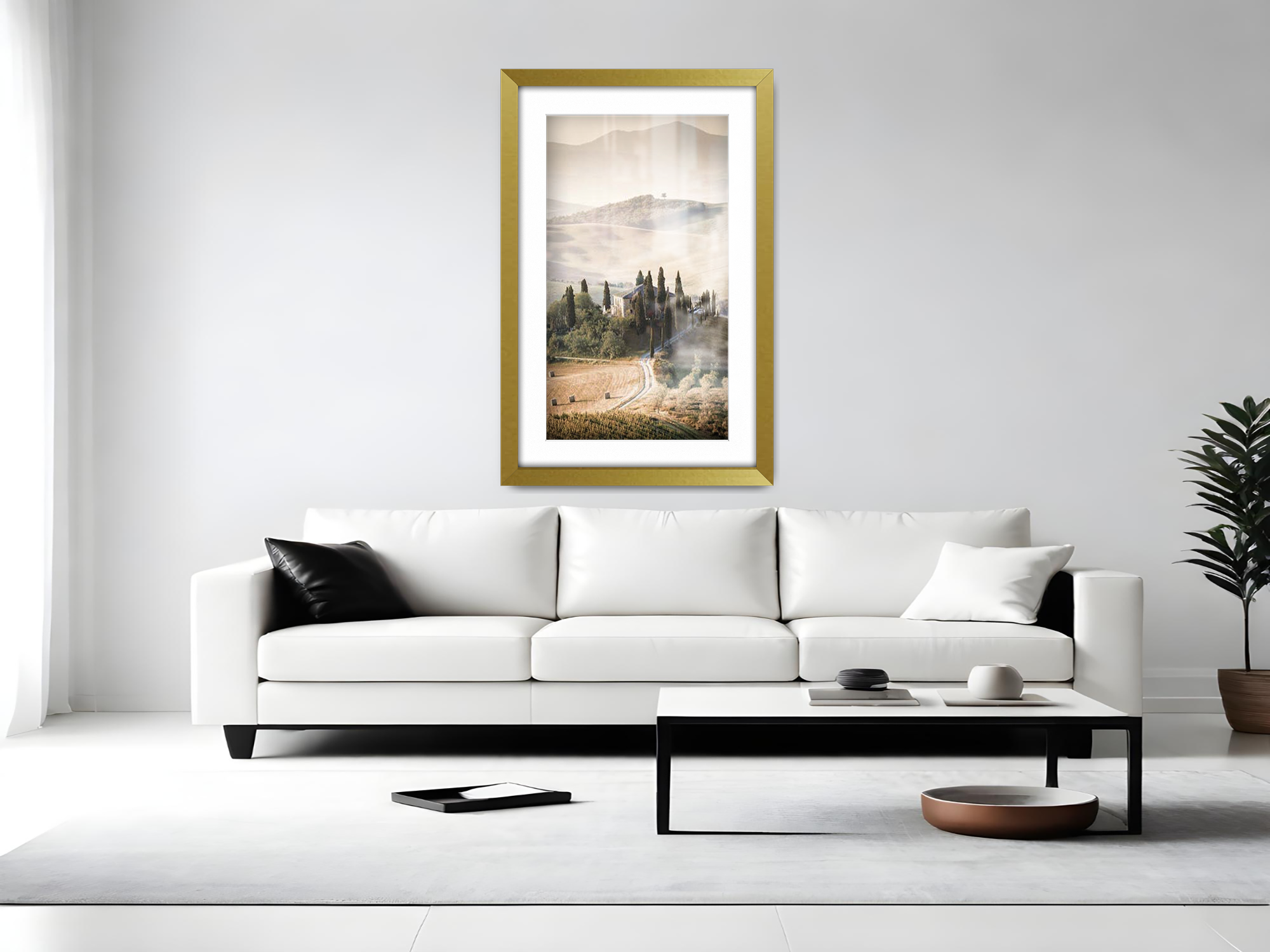 ( 40 x 60 cm ) / 24 x 16 Inch with 50 x 30 cm White Mount Frames - MDF