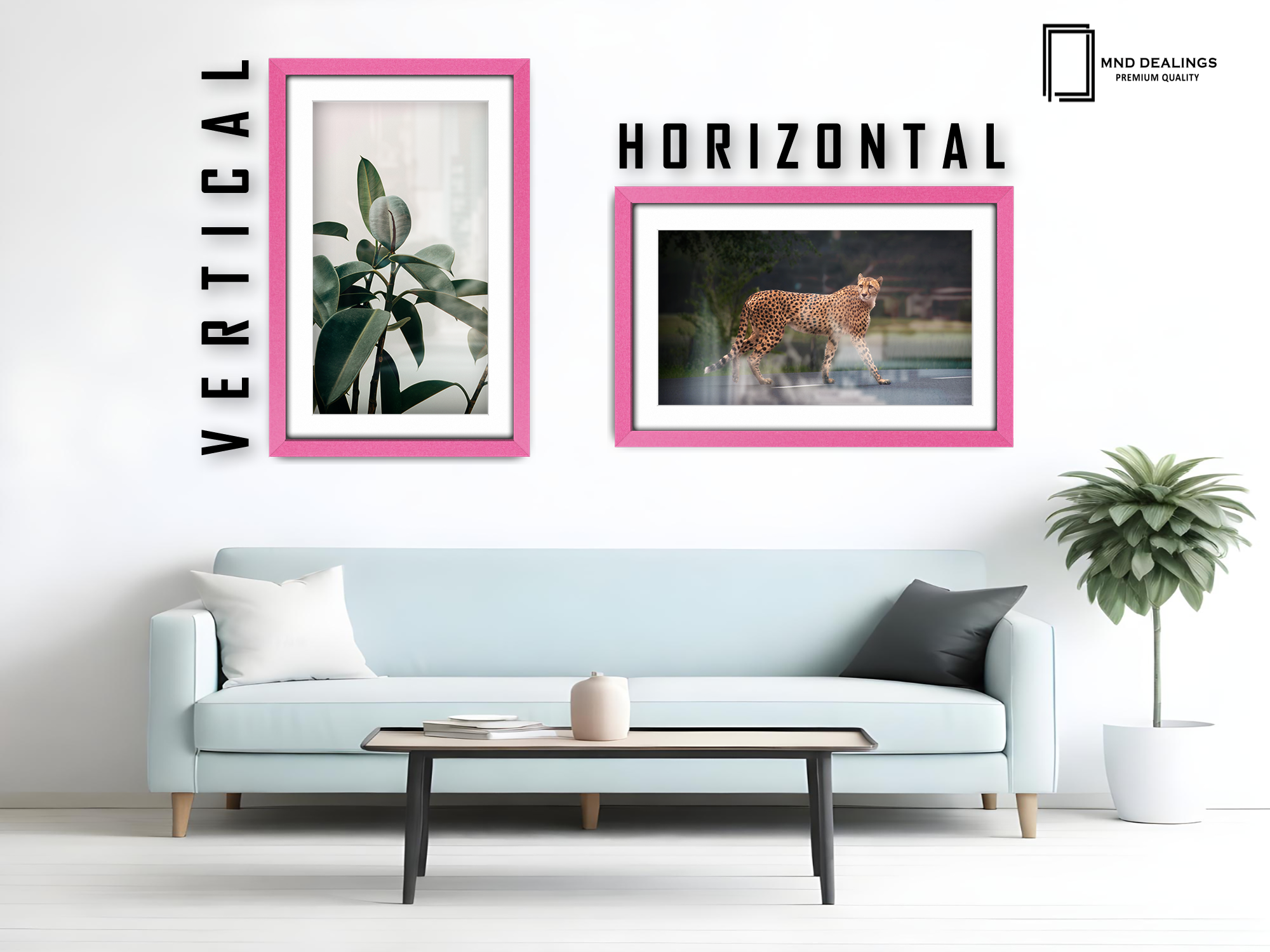 ( 40 x 60 cm ) / 24 x 16 Inch with 50 x 30 cm White Mount Frames - MDF