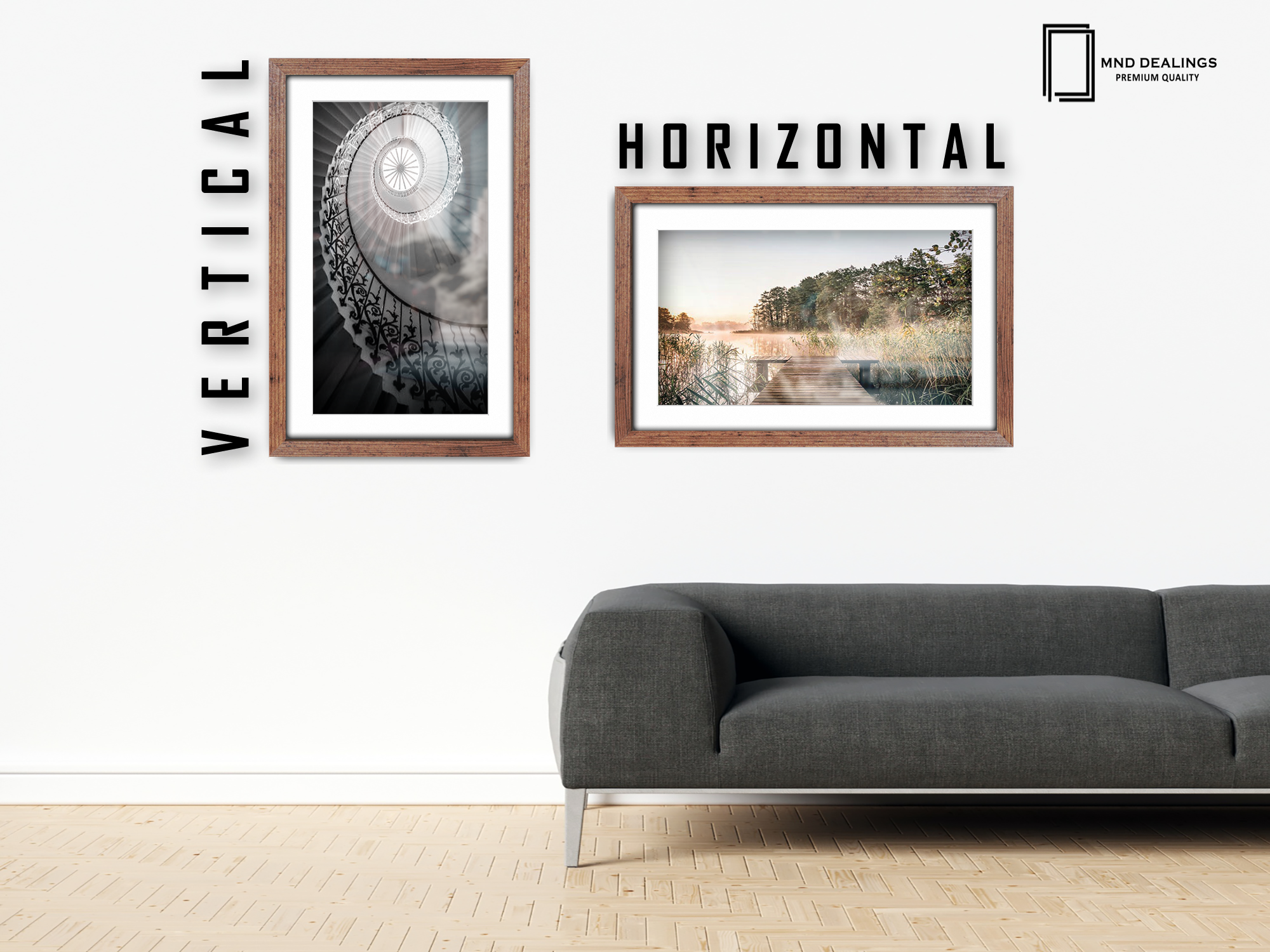 ( 40 x 60 cm ) / 24 x 16 Inch with 50 x 30 cm White Mount Frames - MDF