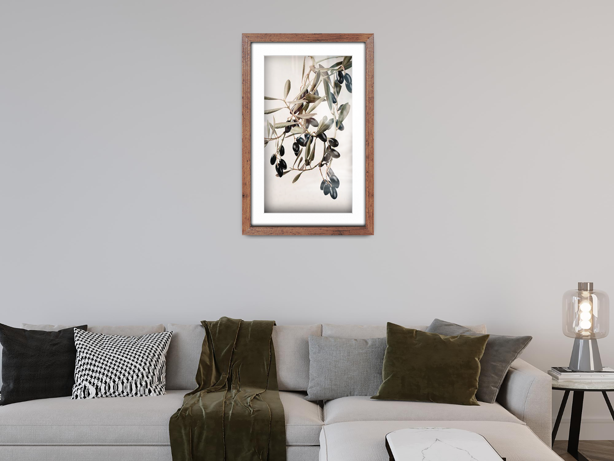 ( 40 x 60 cm ) / 24 x 16 Inch with 50 x 30 cm White Mount Frames - MDF