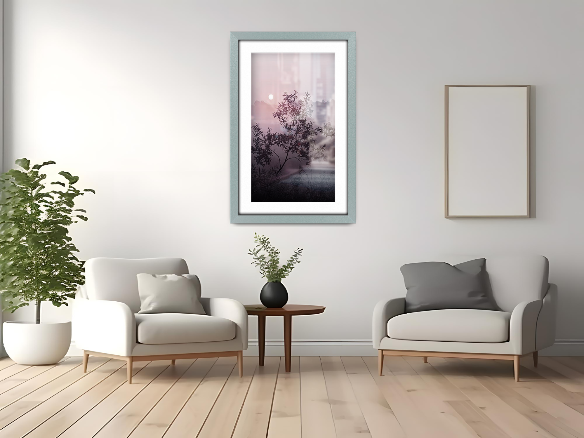 ( 40 x 60 cm ) / 24 x 16 Inch with 50 x 30 cm White Mount Frames - MDF
