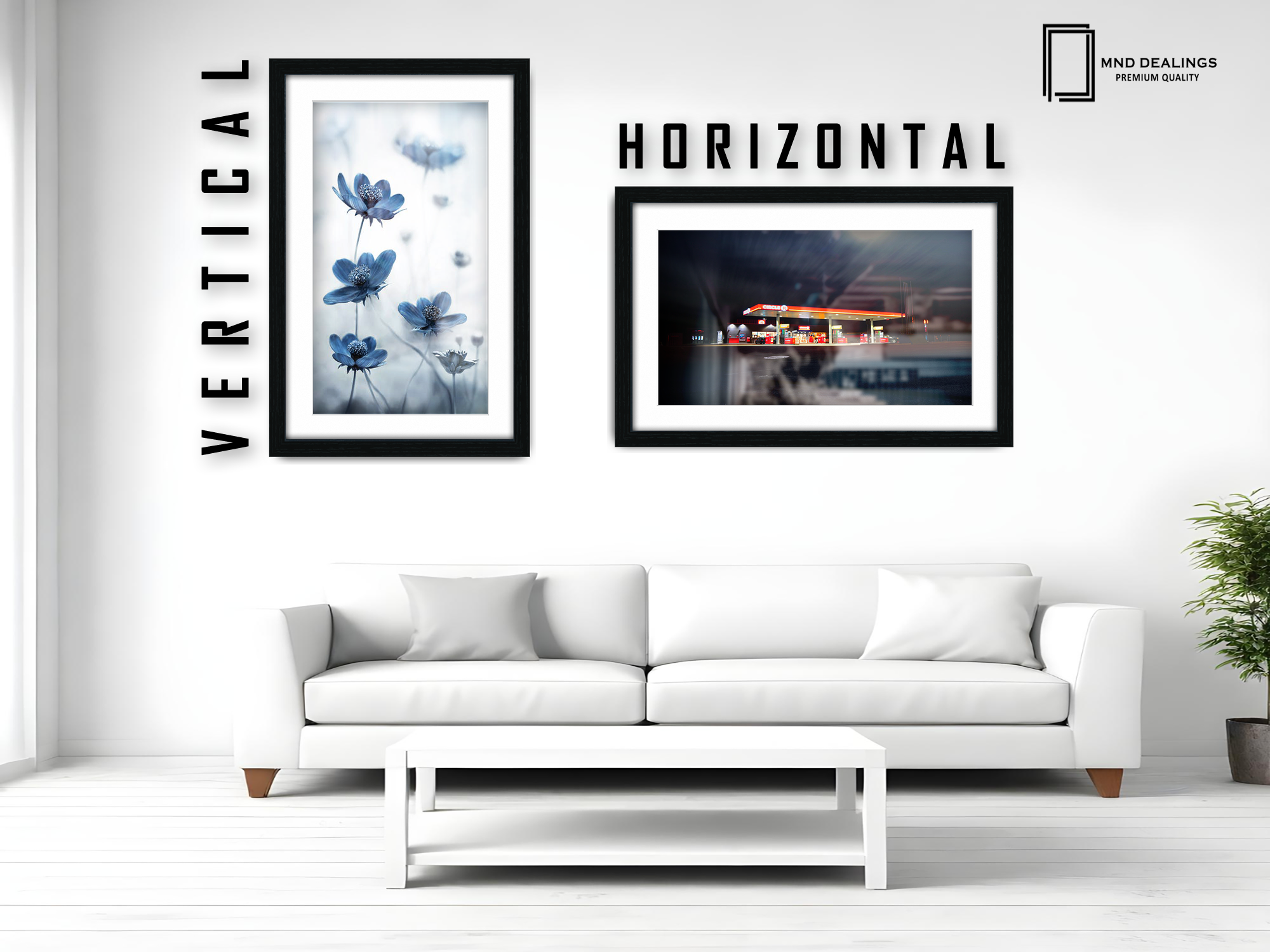 ( 45 x 60 cm ) / 24 x 18 Inch with 45 x 30 cm White Mount Poster Frames - MDF