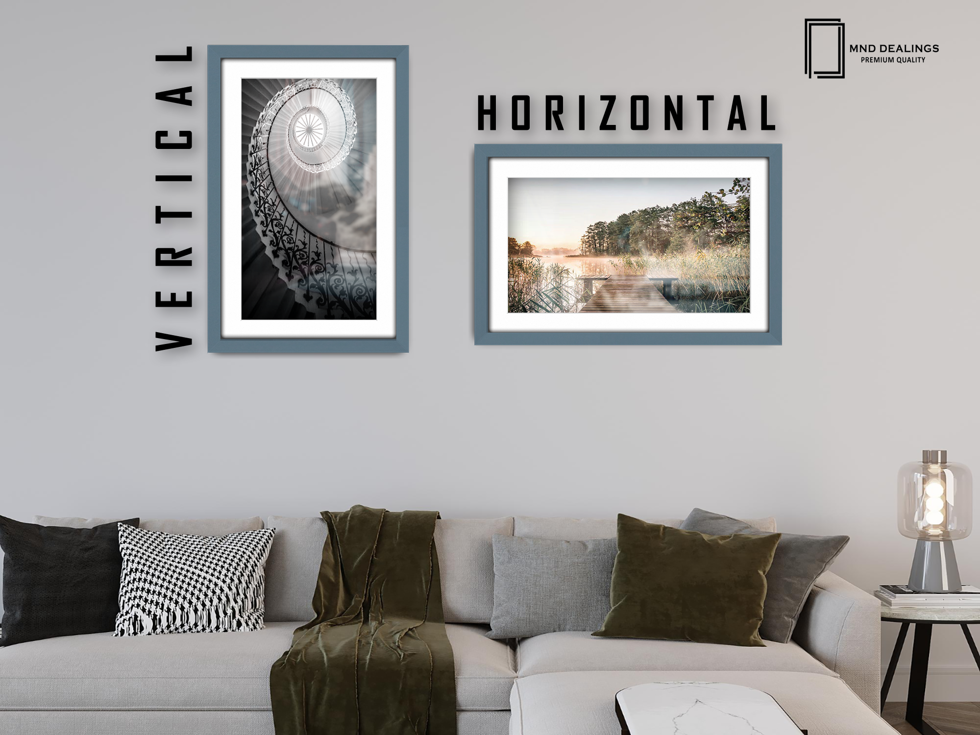 ( 45 x 60 cm ) / 24 x 18 Inch with 45 x 30 cm White Mount Poster Frames - MDF