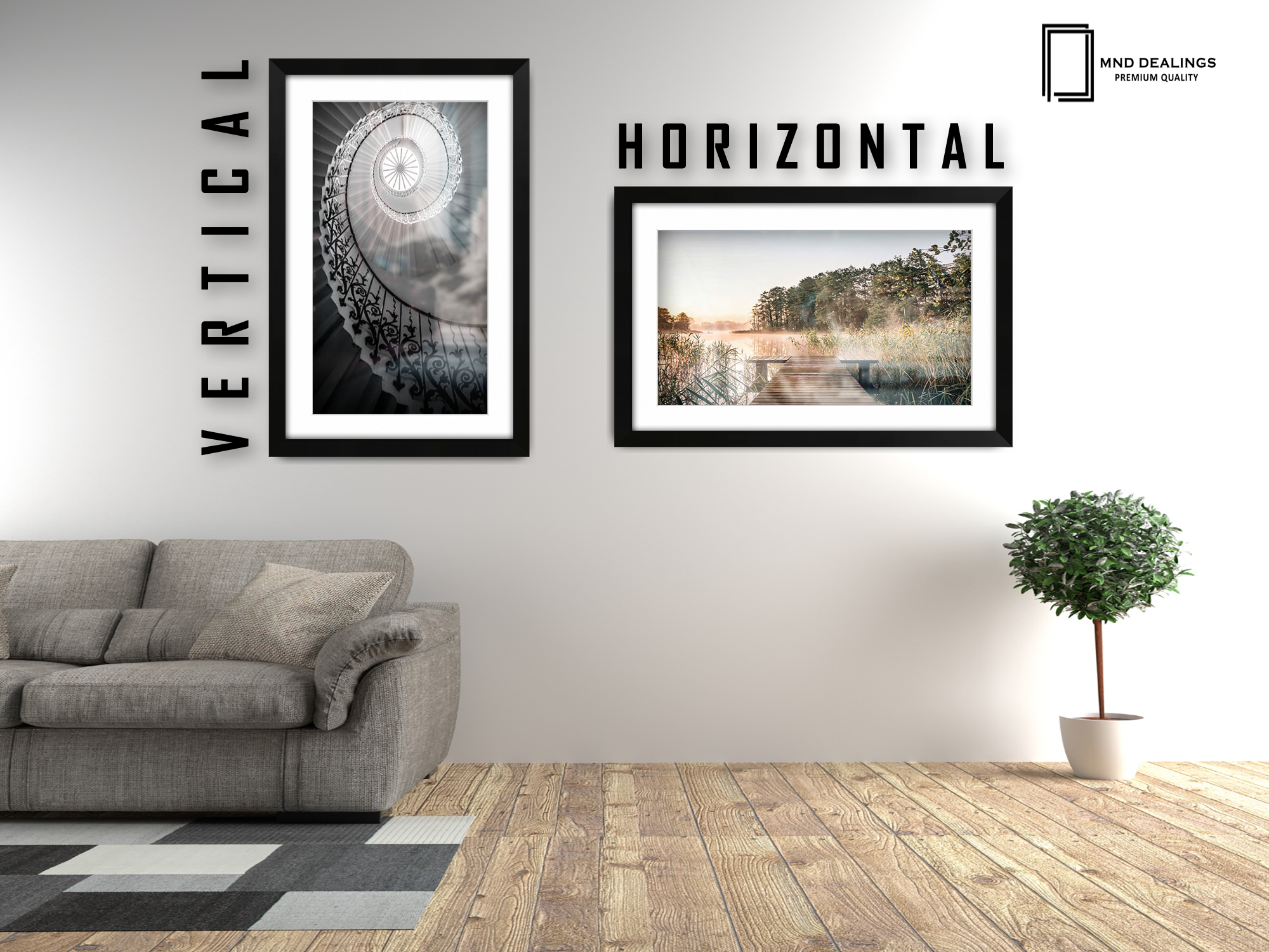 ( 45 x 60 cm ) / 24 x 18 Inch with 45 x 30 cm White Mount Poster Frames - MDF