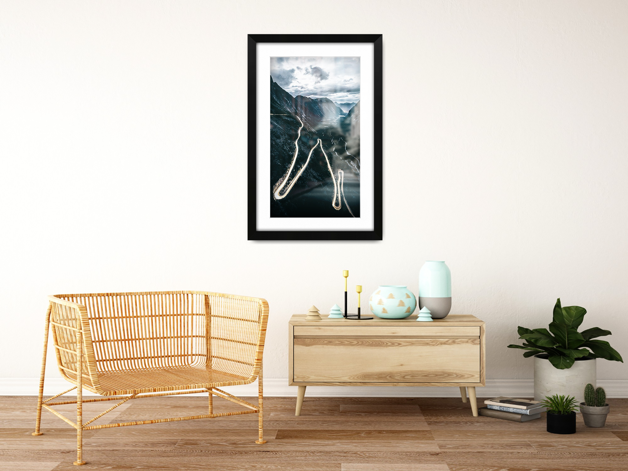 ( 45 x 60 cm ) / 24 x 18 Inch with 45 x 30 cm White Mount Poster Frames - MDF