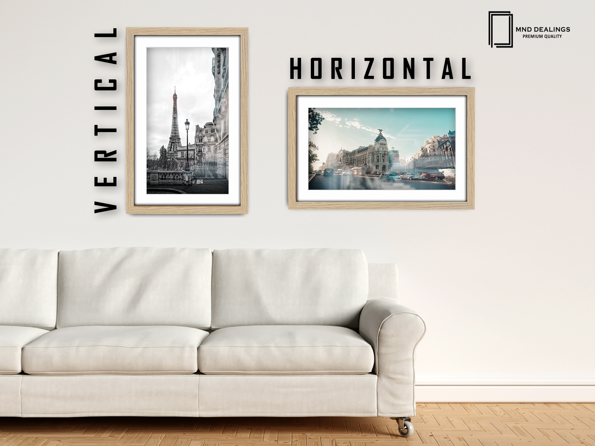 ( 45 x 60 cm ) / 24 x 18 Inch with 45 x 30 cm White Mount Poster Frames - MDF
