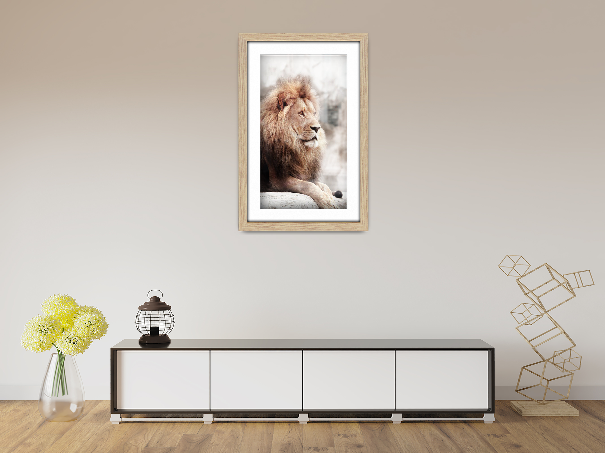 ( 45 x 60 cm ) / 24 x 18 Inch with 45 x 30 cm White Mount Poster Frames - MDF