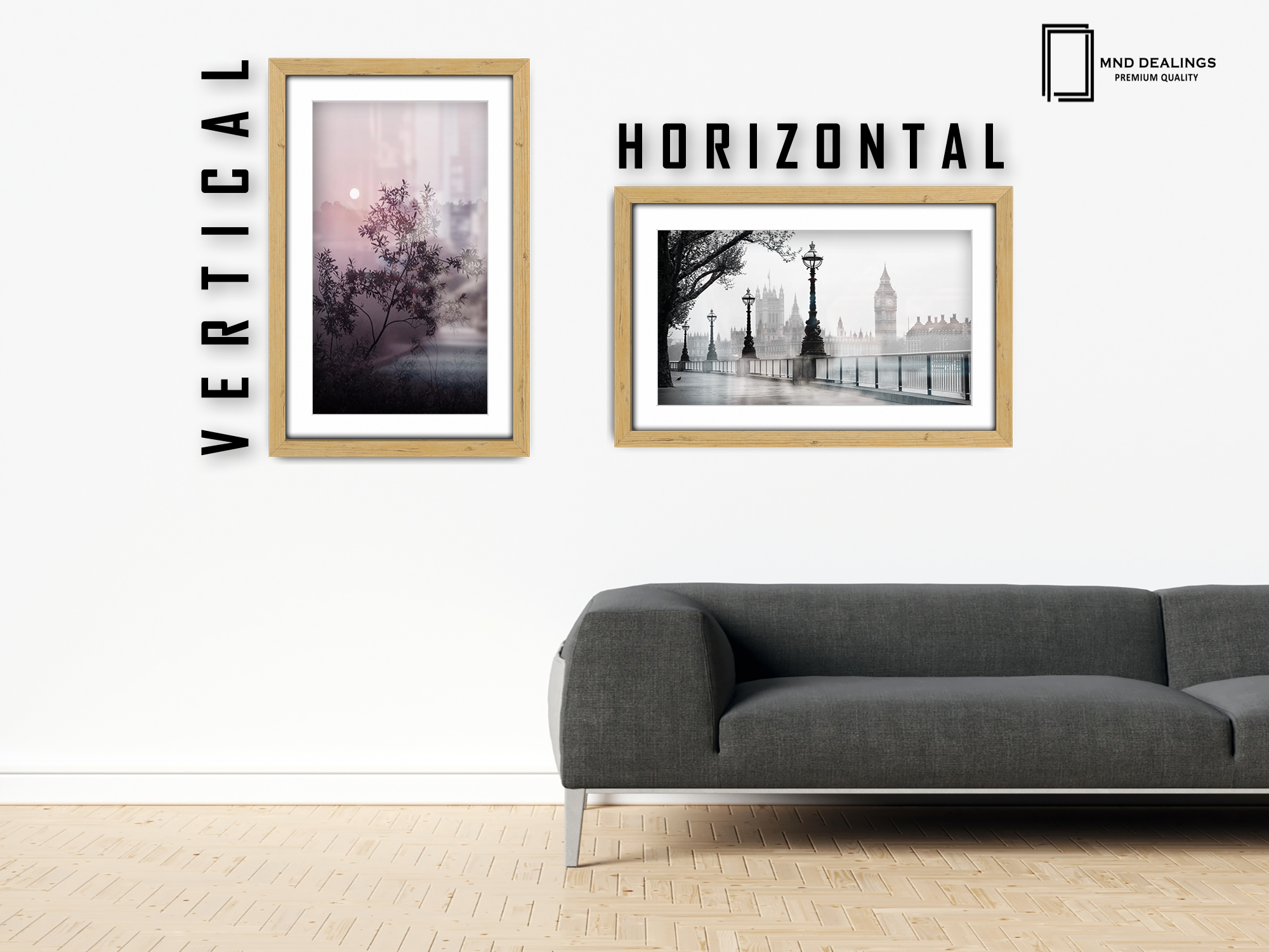 ( 45 x 60 cm ) / 24 x 18 Inch with 45 x 30 cm White Mount Poster Frames - MDF