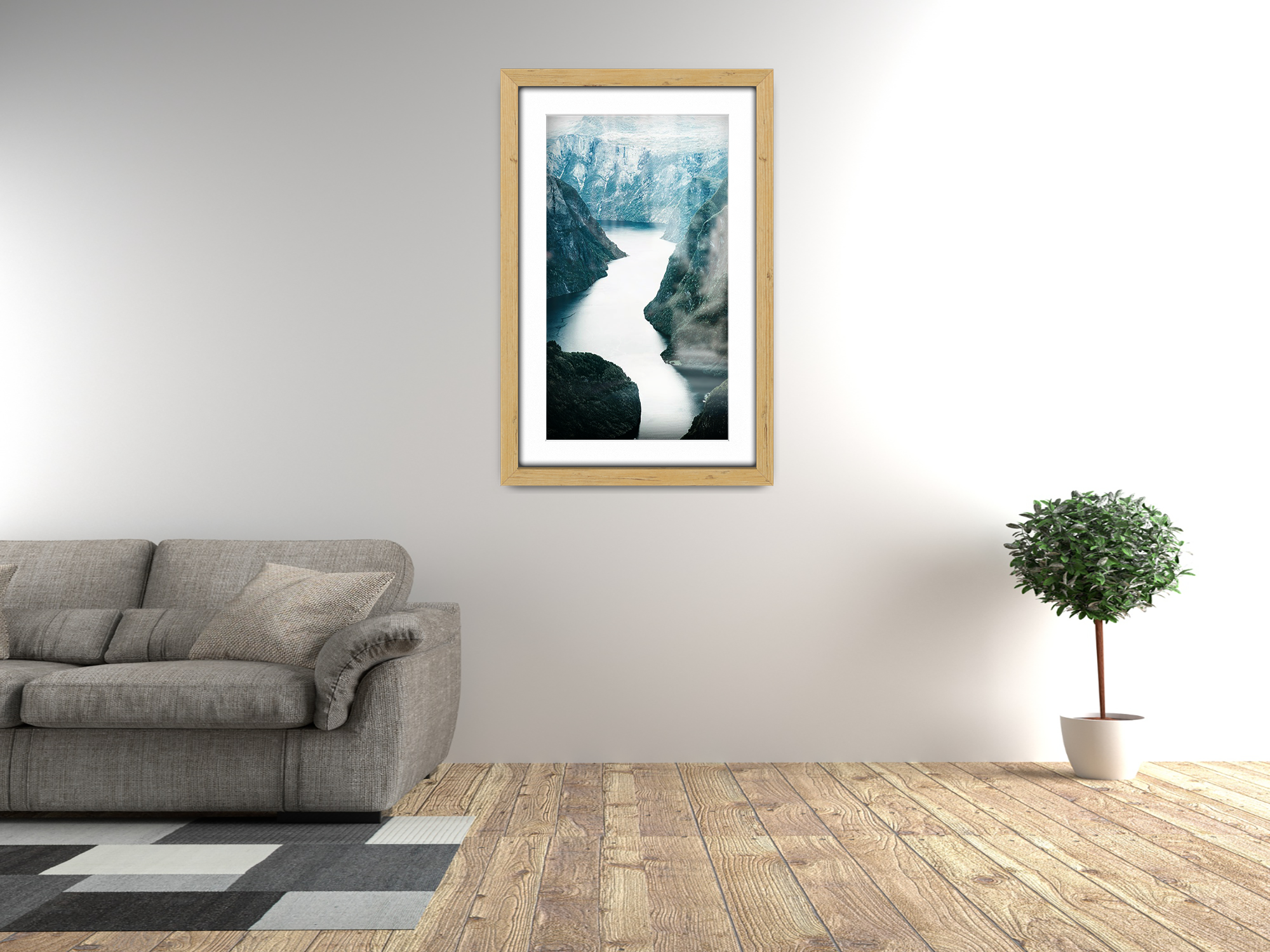 ( 45 x 60 cm ) / 24 x 18 Inch with 45 x 30 cm White Mount Poster Frames - MDF