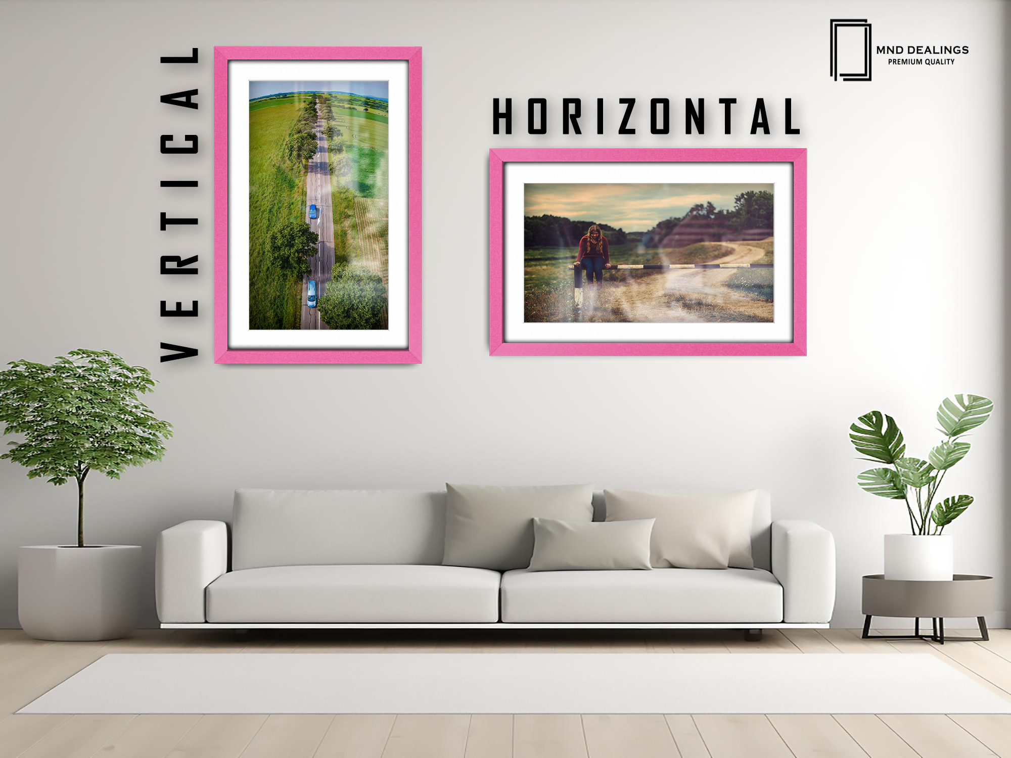 ( 45 x 60 cm ) / 24 x 18 Inch with 45 x 30 cm White Mount Poster Frames - MDF