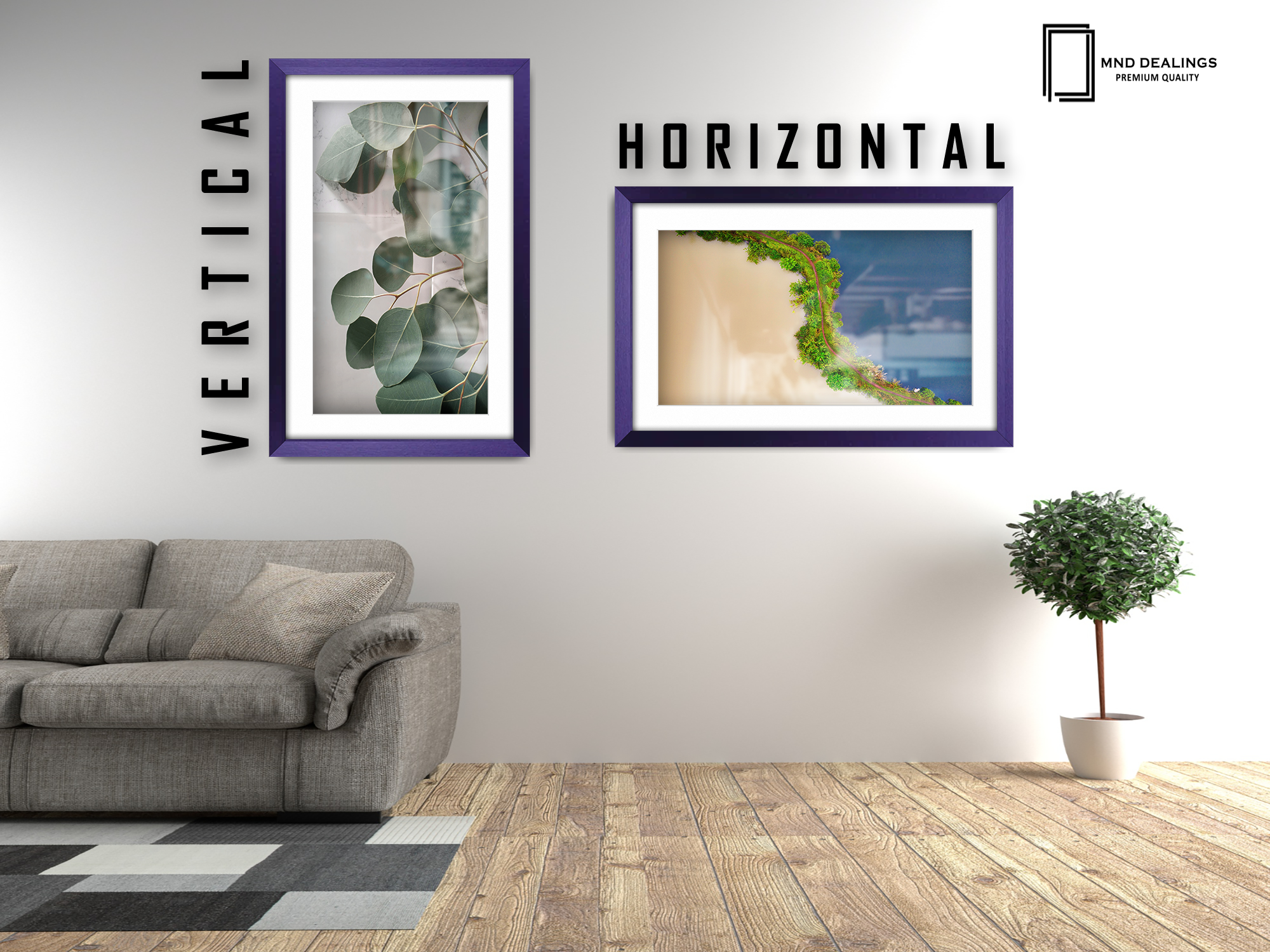 ( 45 x 60 cm ) / 24 x 18 Inch with 45 x 30 cm White Mount Poster Frames - MDF