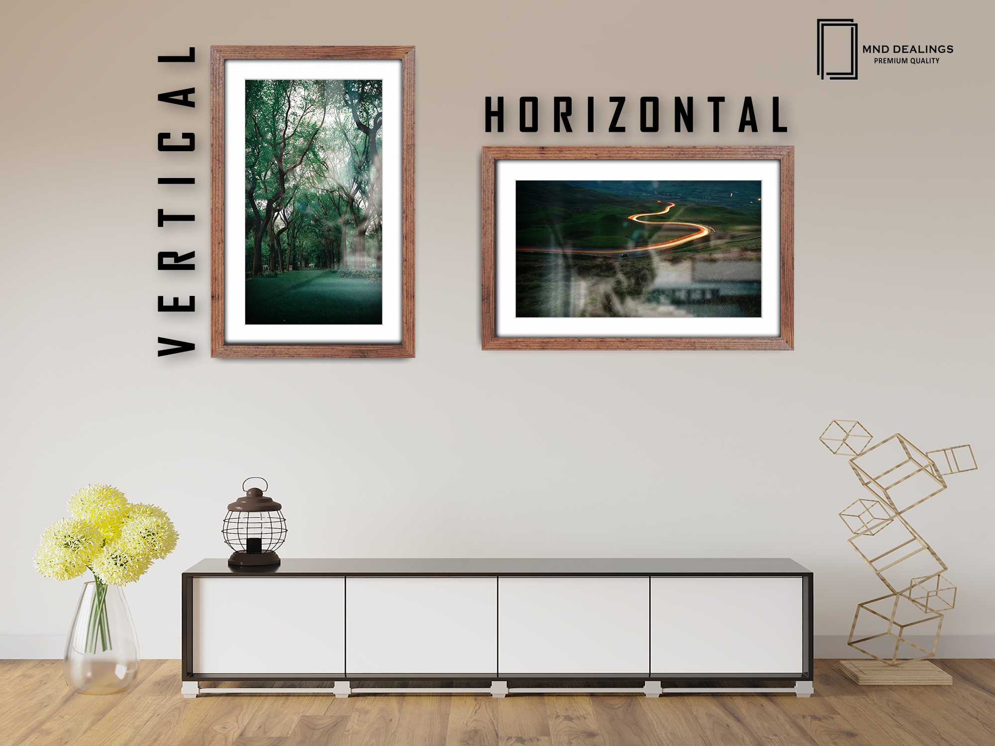 ( 45 x 60 cm ) / 24 x 18 Inch with 45 x 30 cm White Mount Poster Frames - MDF