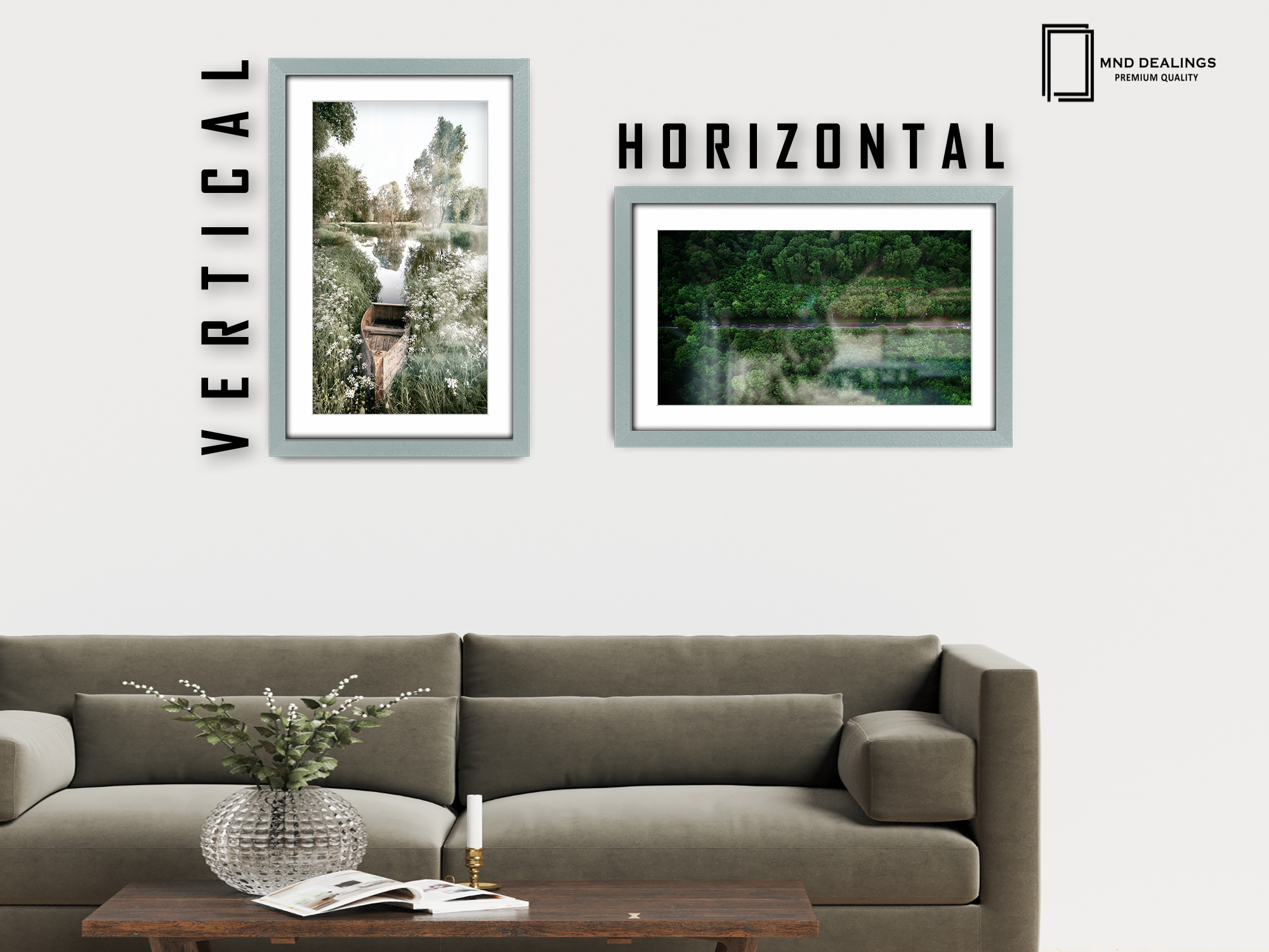 ( 45 x 60 cm ) / 24 x 18 Inch with 45 x 30 cm White Mount Poster Frames - MDF