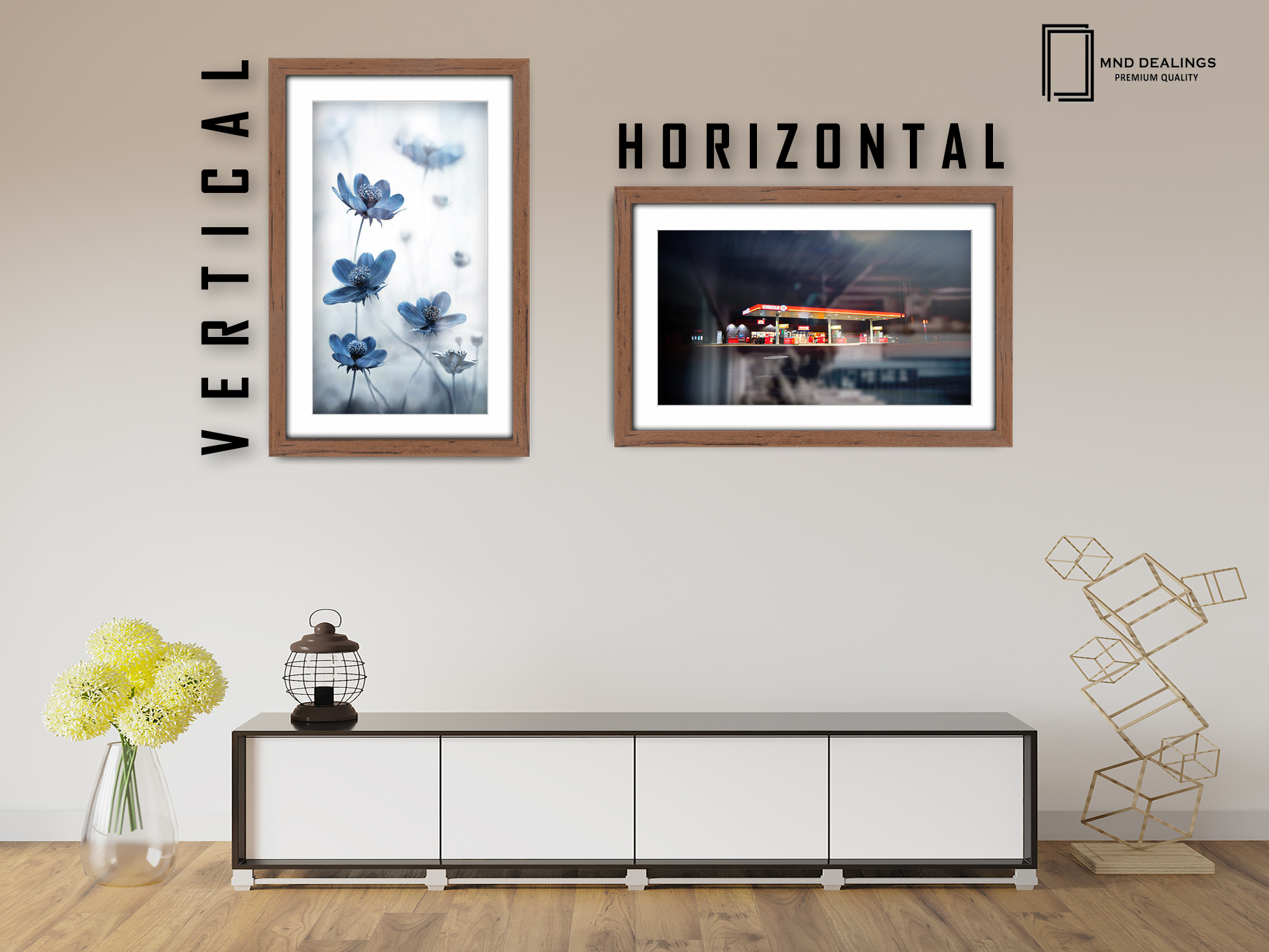 ( 45 x 60 cm ) / 24 x 18 Inch with 45 x 30 cm White Mount Poster Frames - MDF