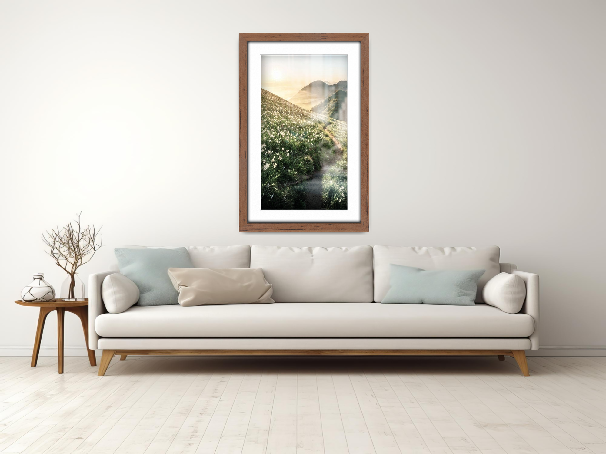 ( 45 x 60 cm ) / 24 x 18 Inch with 45 x 30 cm White Mount Poster Frames - MDF