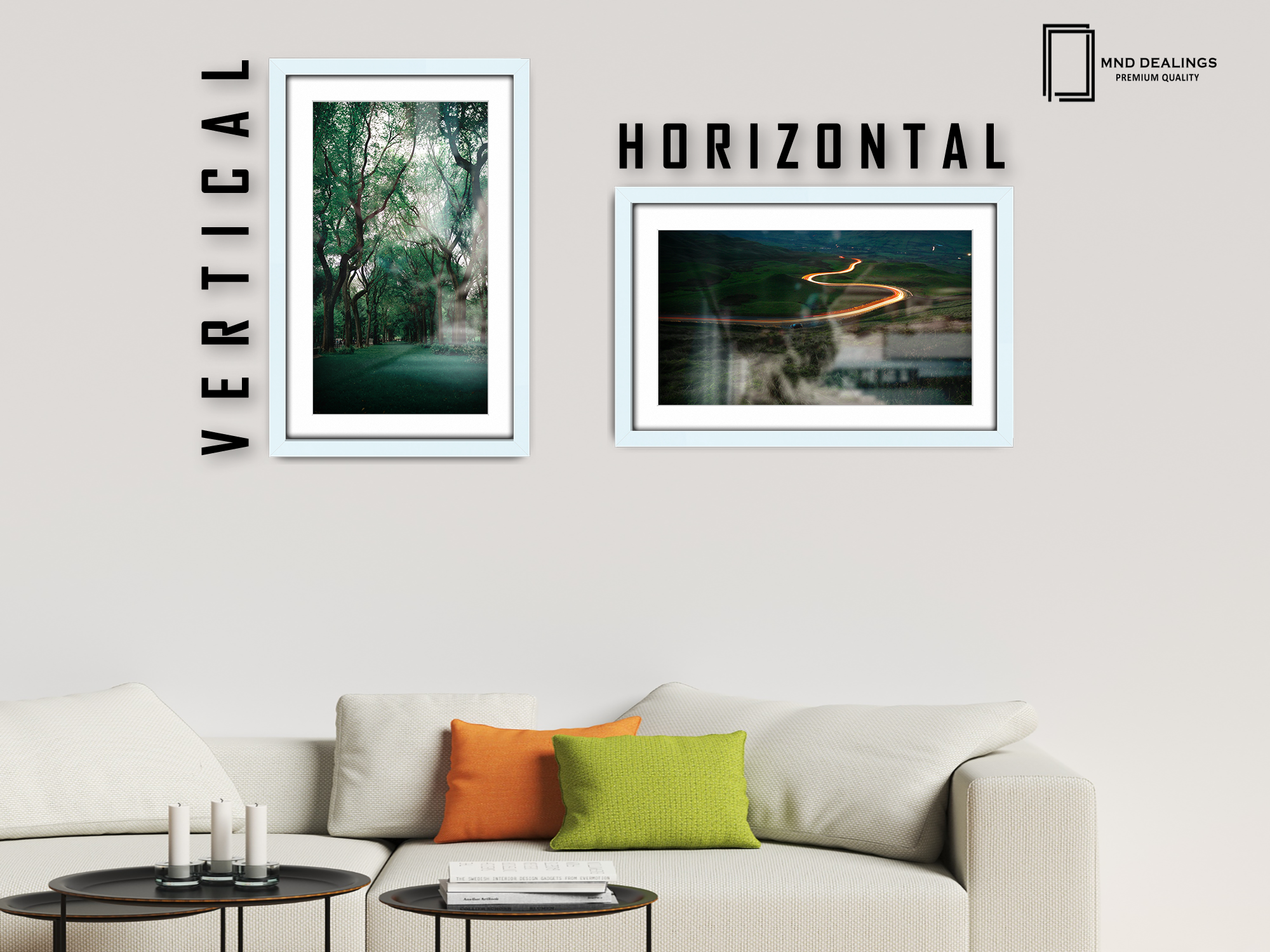 ( 45 x 60 cm ) / 24 x 18 Inch with 45 x 30 cm White Mount Poster Frames - MDF