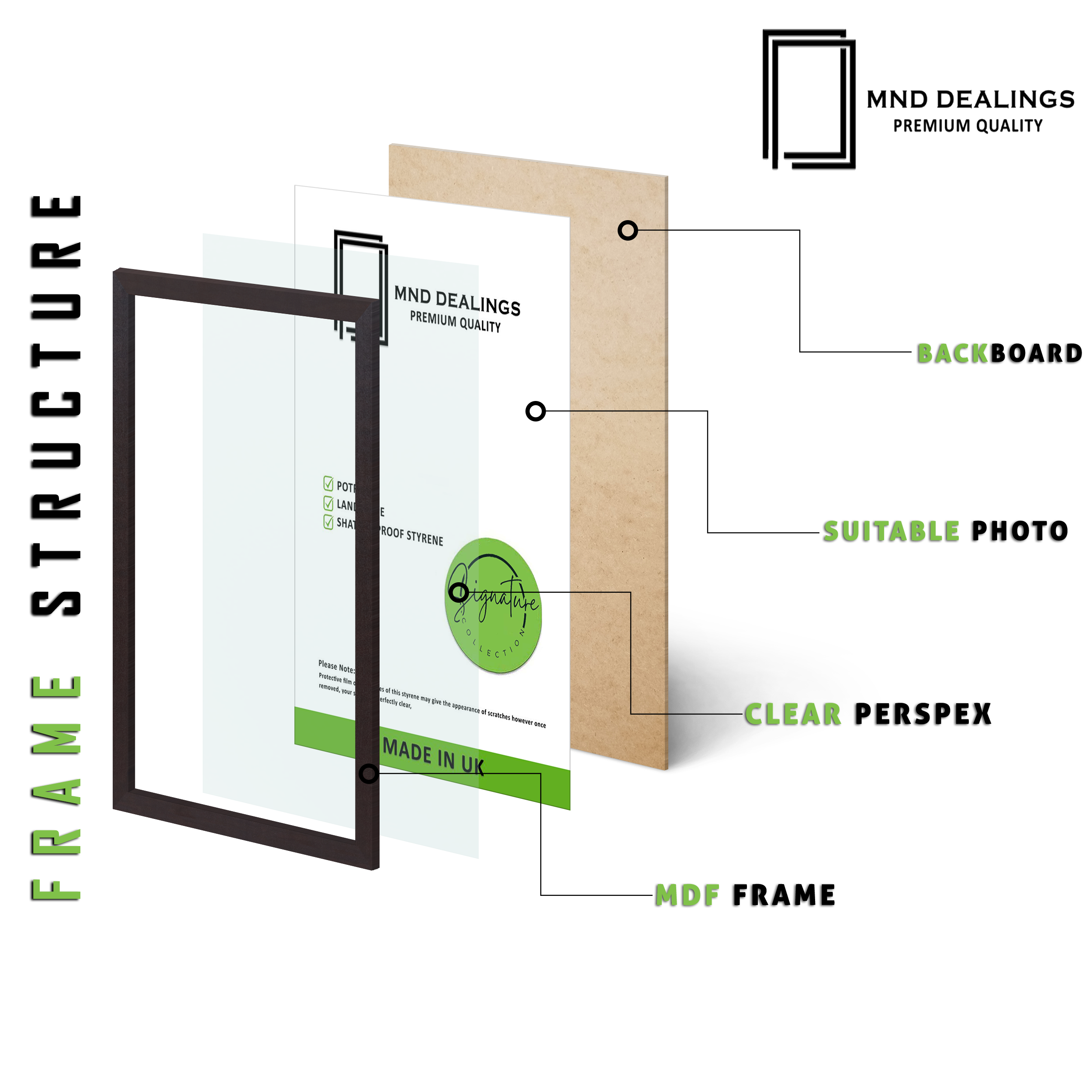 ( 45 x 65 CM ) / 26 x 18 Inch Display Frame - MDF