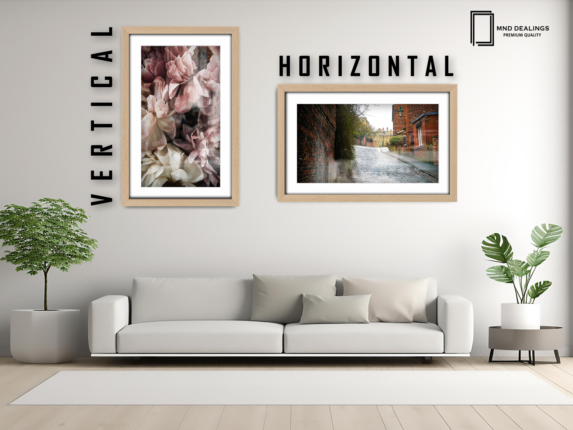 ( 50 x 60 cm ) / 24 x 20 Inch with 50 x 40 cm White Mount Display Frame - MDF