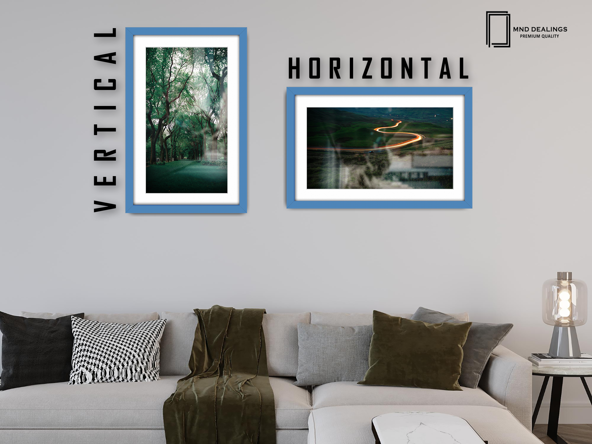 ( 50 x 60 cm ) / 24 x 20 Inch with 50 x 40 cm White Mount Display Frame - MDF