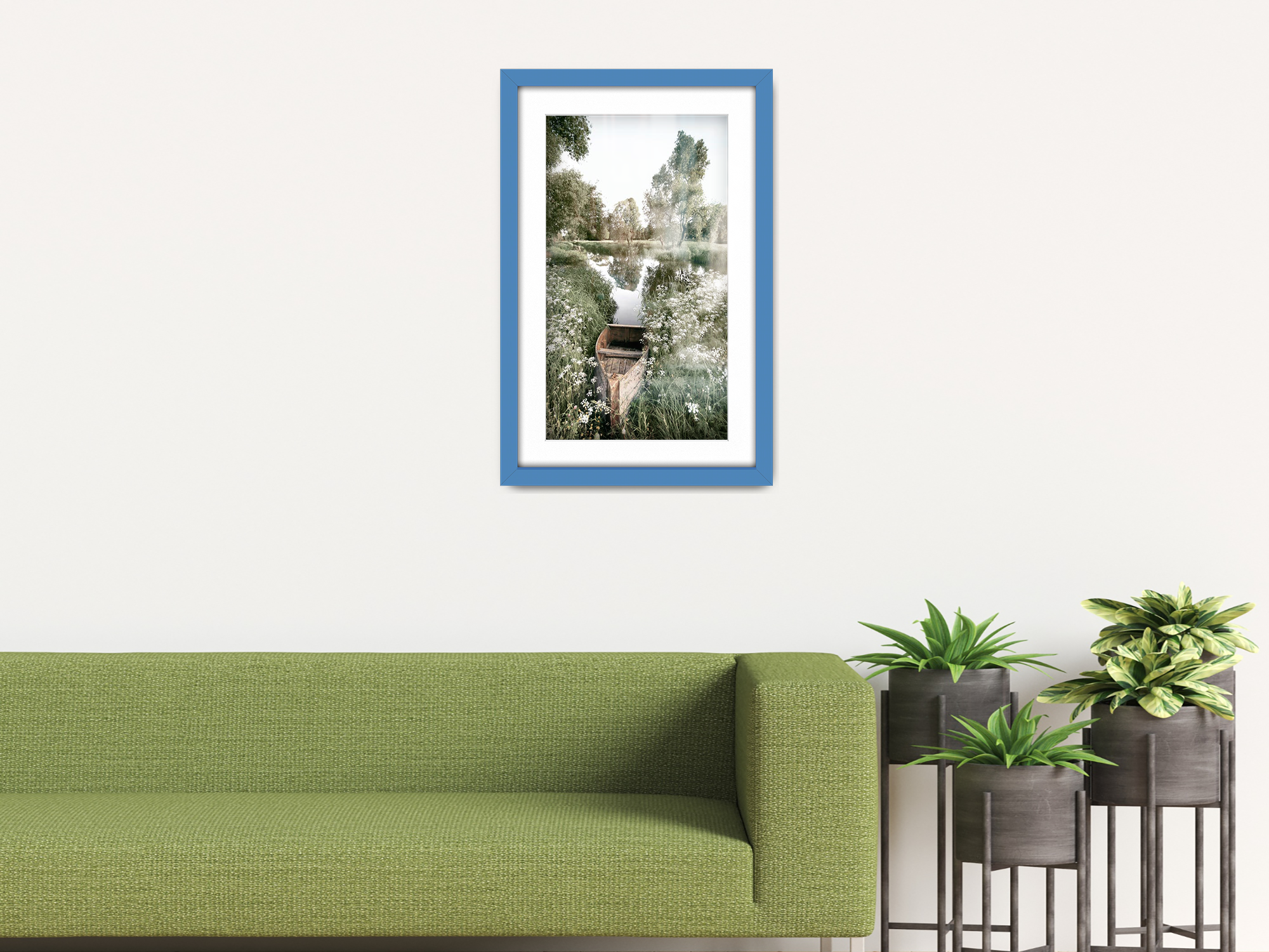 ( 50 x 60 cm ) / 24 x 20 Inch with 50 x 40 cm White Mount Display Frame - MDF