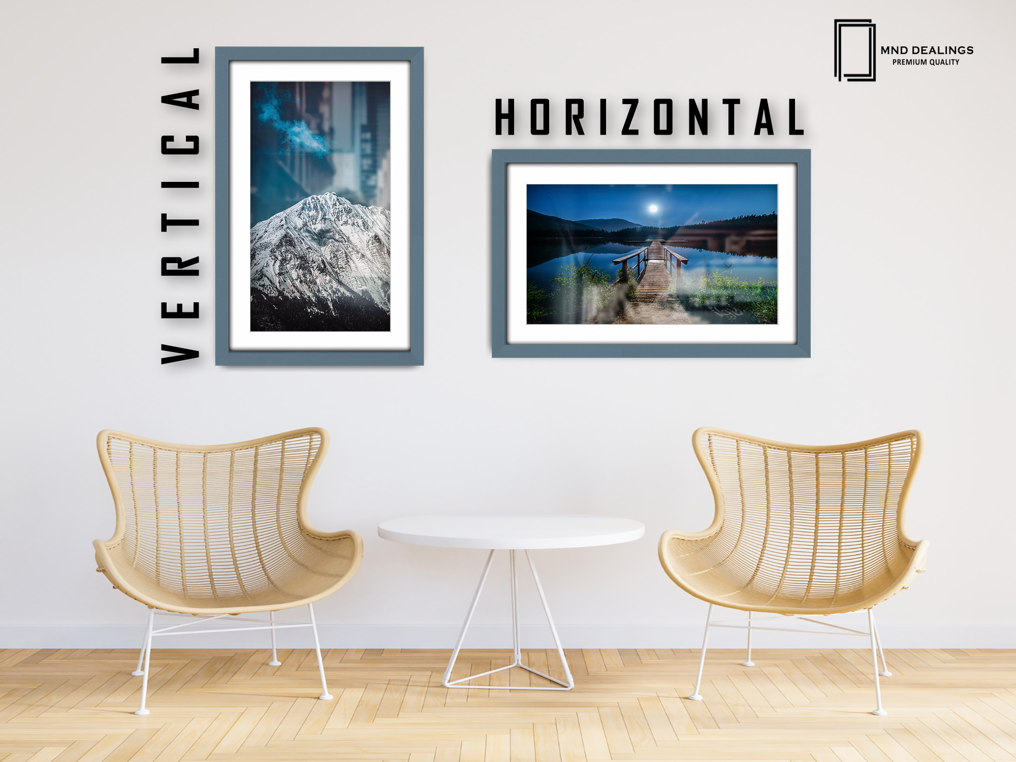 ( 50 x 60 cm ) / 24 x 20 Inch with 50 x 40 cm White Mount Display Frame - MDF