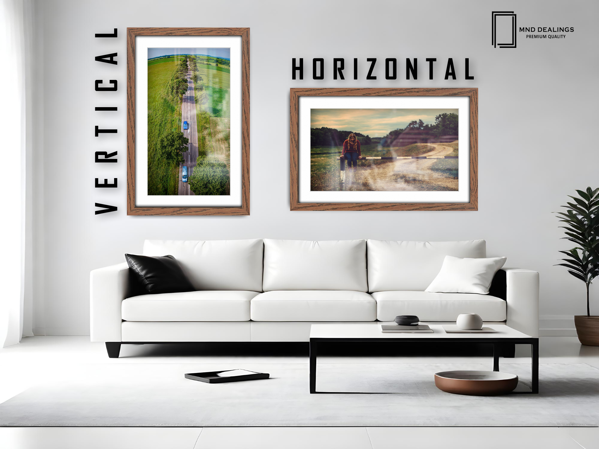 ( 50 x 60 cm ) / 24 x 20 Inch with 50 x 40 cm White Mount Display Frame - MDF