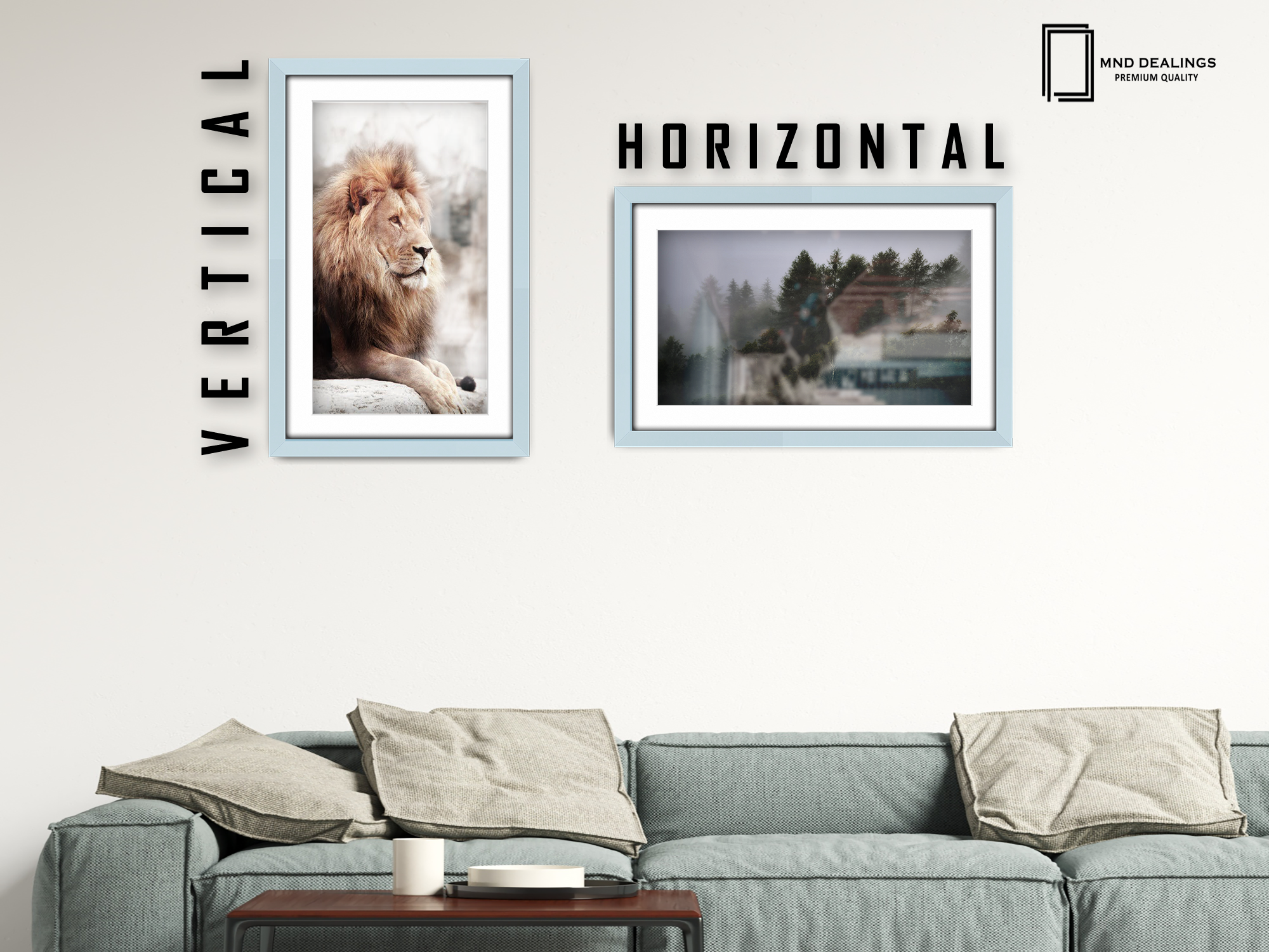 ( 50 x 60 cm ) / 24 x 20 Inch with 50 x 40 cm White Mount Display Frame - MDF