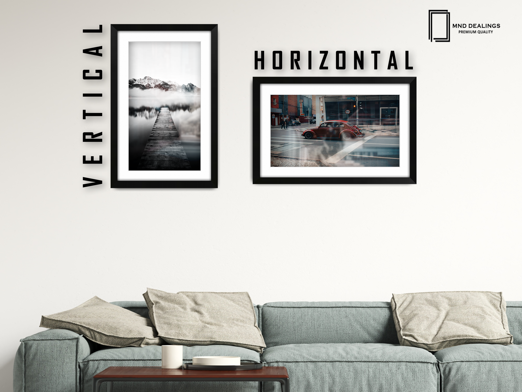 ( 50 x 60 cm ) / 24 x 20 Inch with 50 x 40 cm White Mount Display Frame - MDF