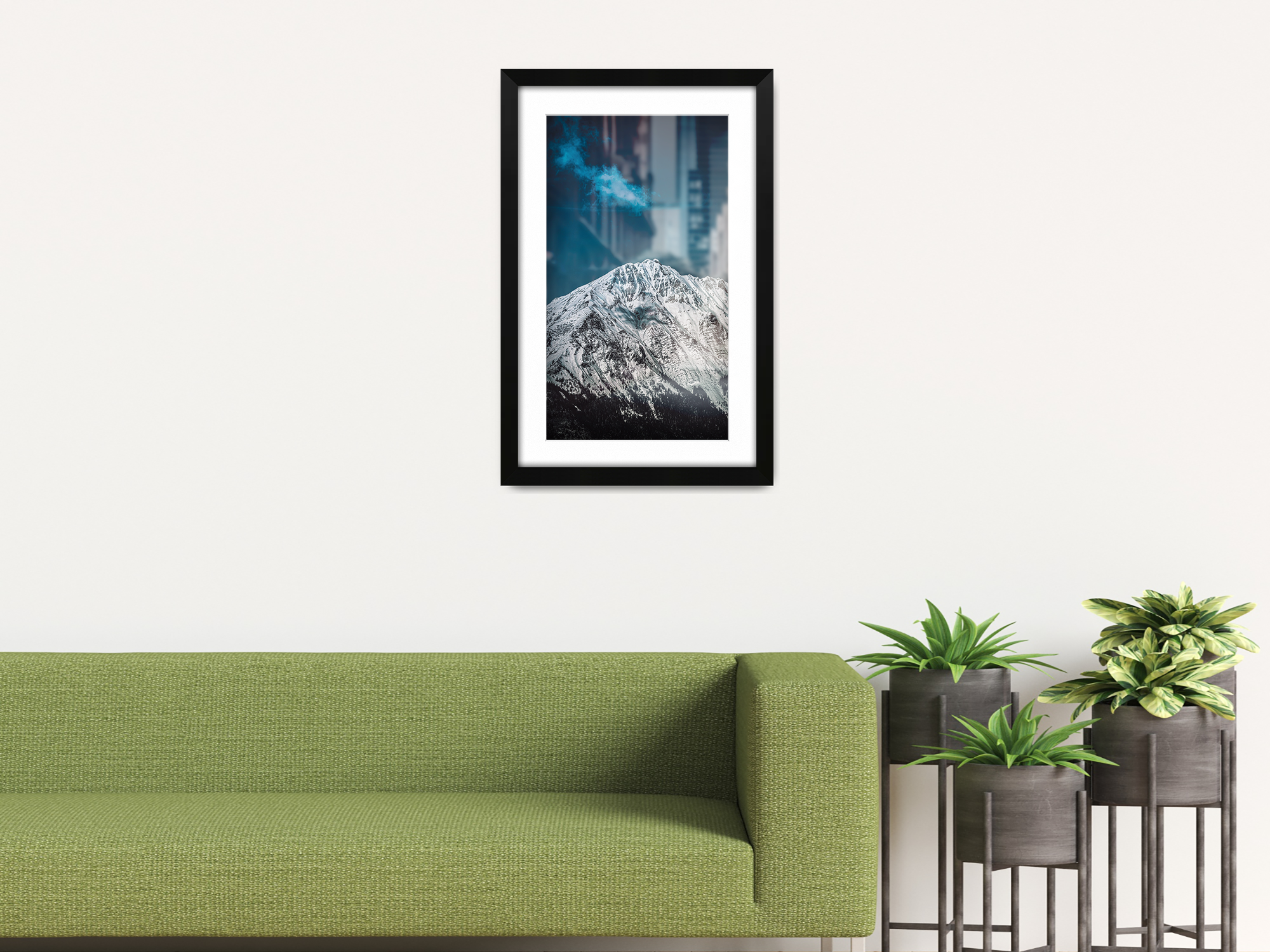 ( 50 x 60 cm ) / 24 x 20 Inch with 50 x 40 cm White Mount Display Frame - MDF