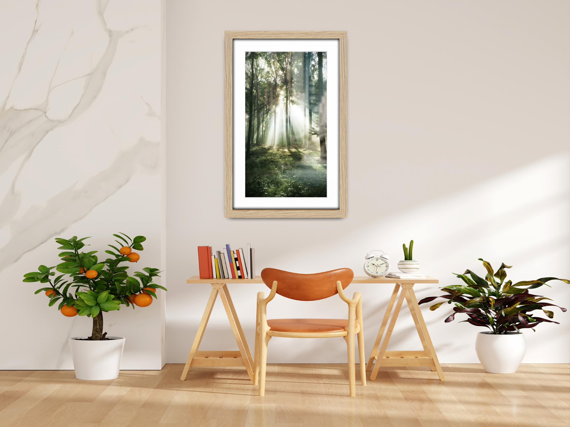 ( 50 x 60 cm ) / 24 x 20 Inch with 50 x 40 cm White Mount Display Frame - MDF