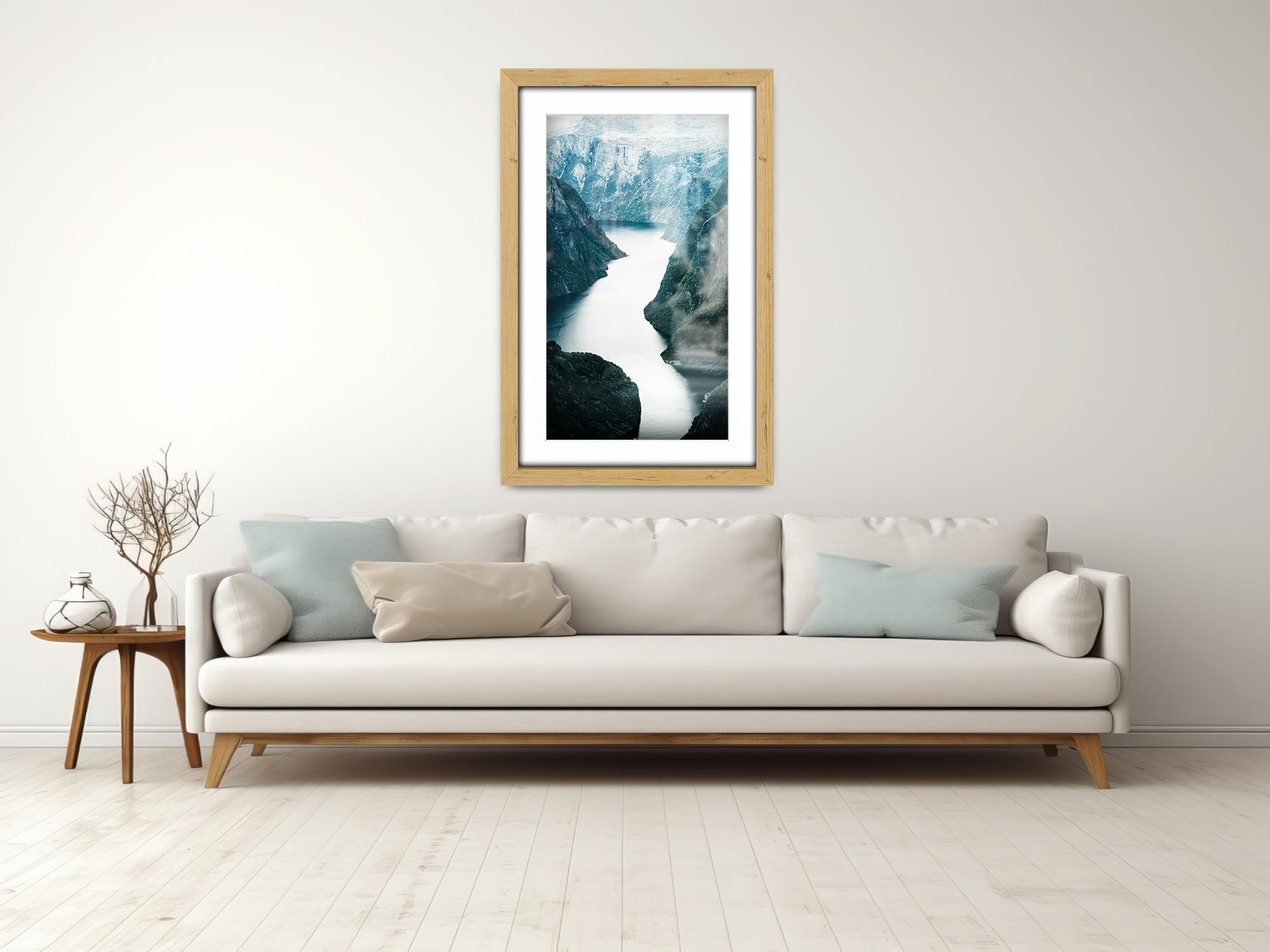 ( 50 x 60 cm ) / 24 x 20 Inch with 50 x 40 cm White Mount Display Frame - MDF