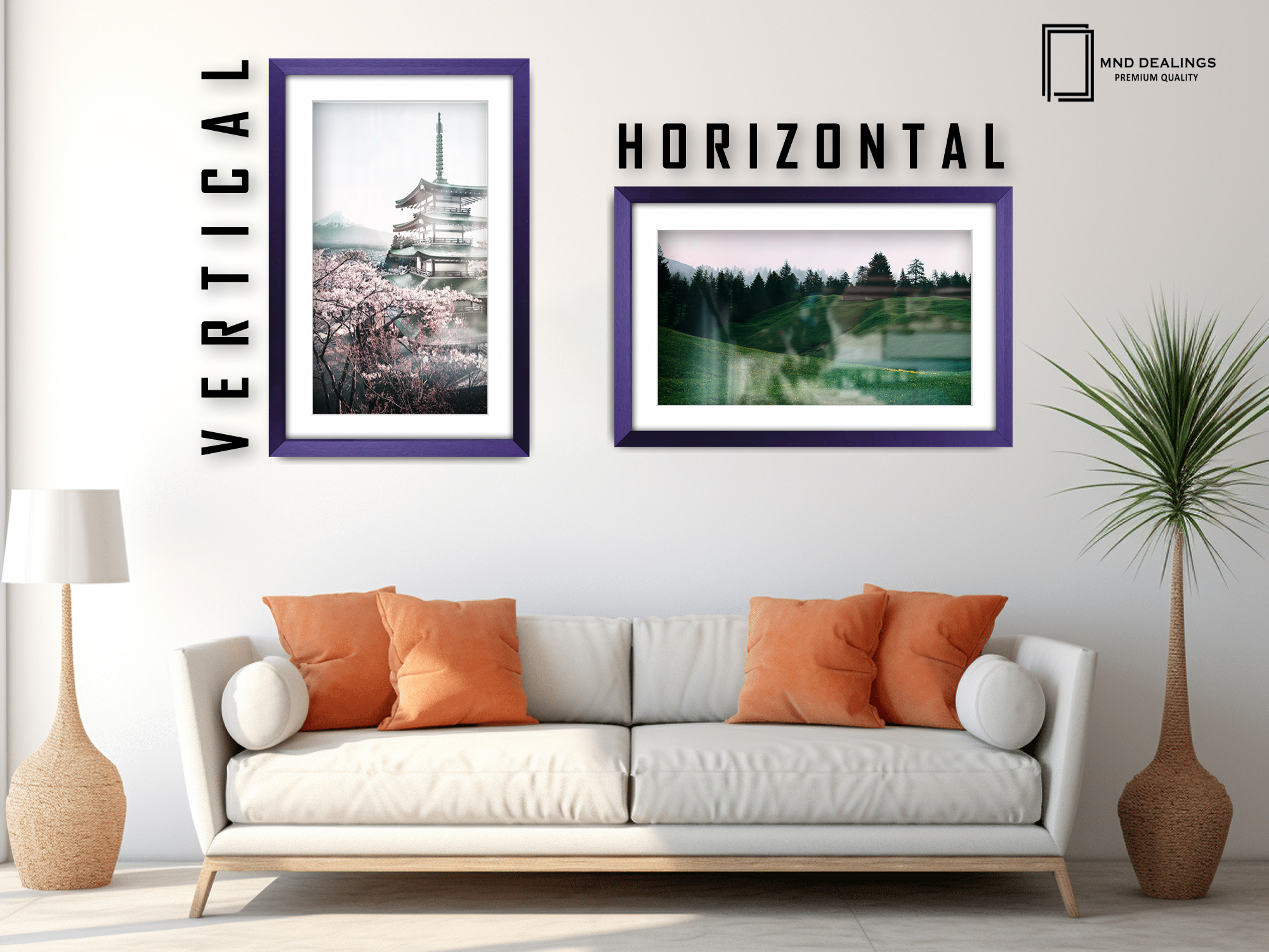 ( 50 x 60 cm ) / 24 x 20 Inch with 50 x 40 cm White Mount Display Frame - MDF