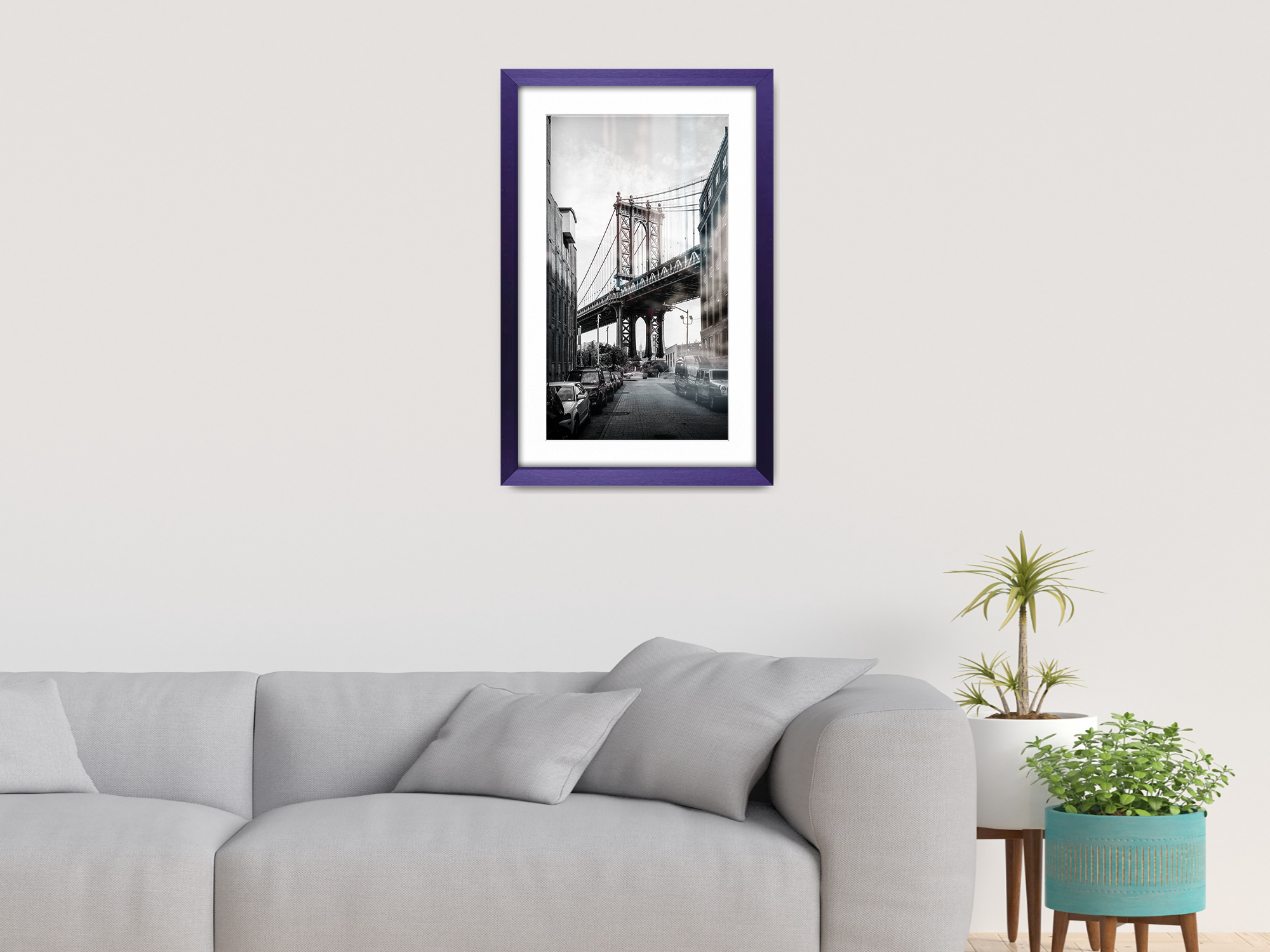 ( 50 x 60 cm ) / 24 x 20 Inch with 50 x 40 cm White Mount Display Frame - MDF