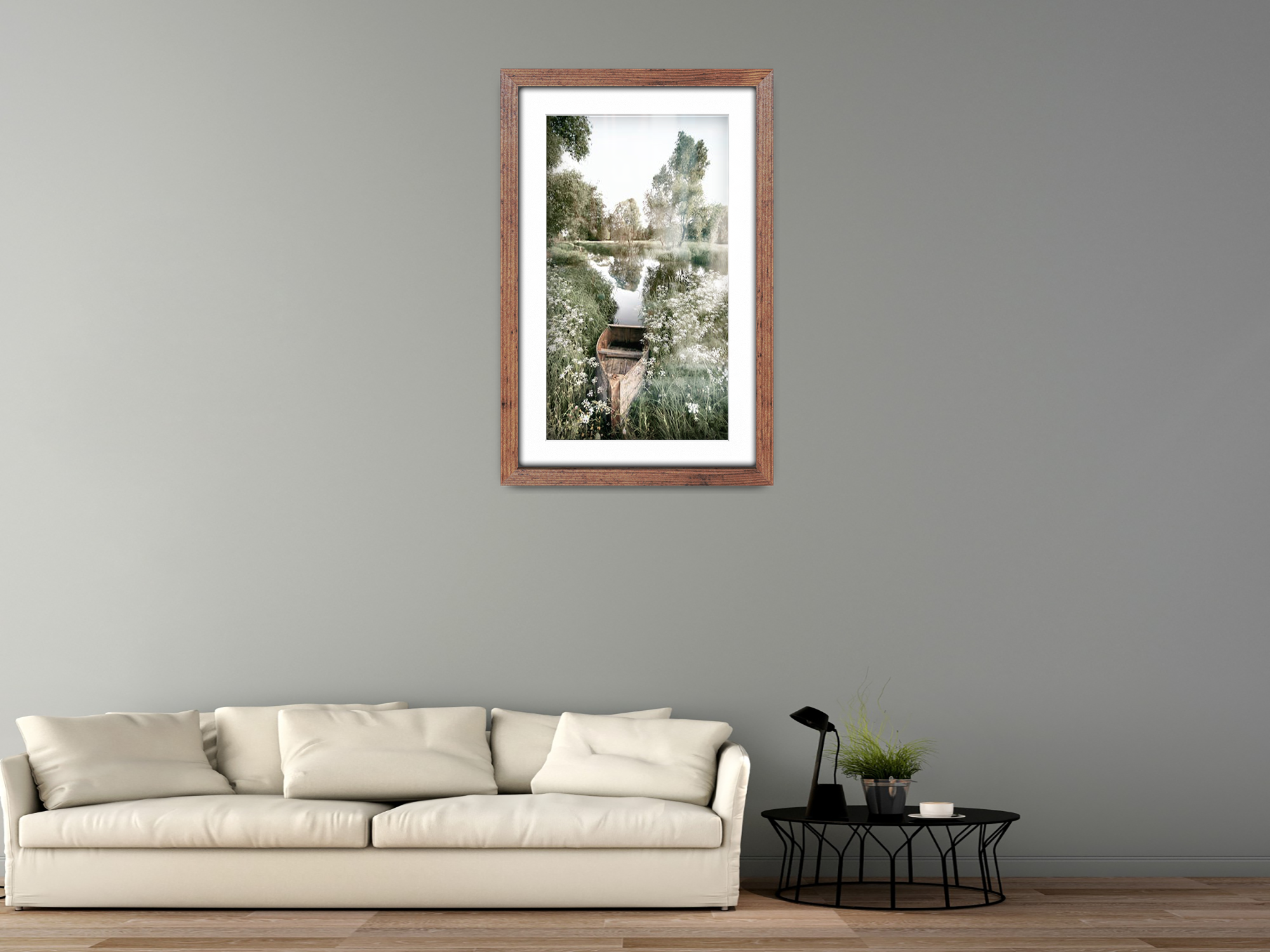 ( 50 x 60 cm ) / 24 x 20 Inch with 50 x 40 cm White Mount Display Frame - MDF