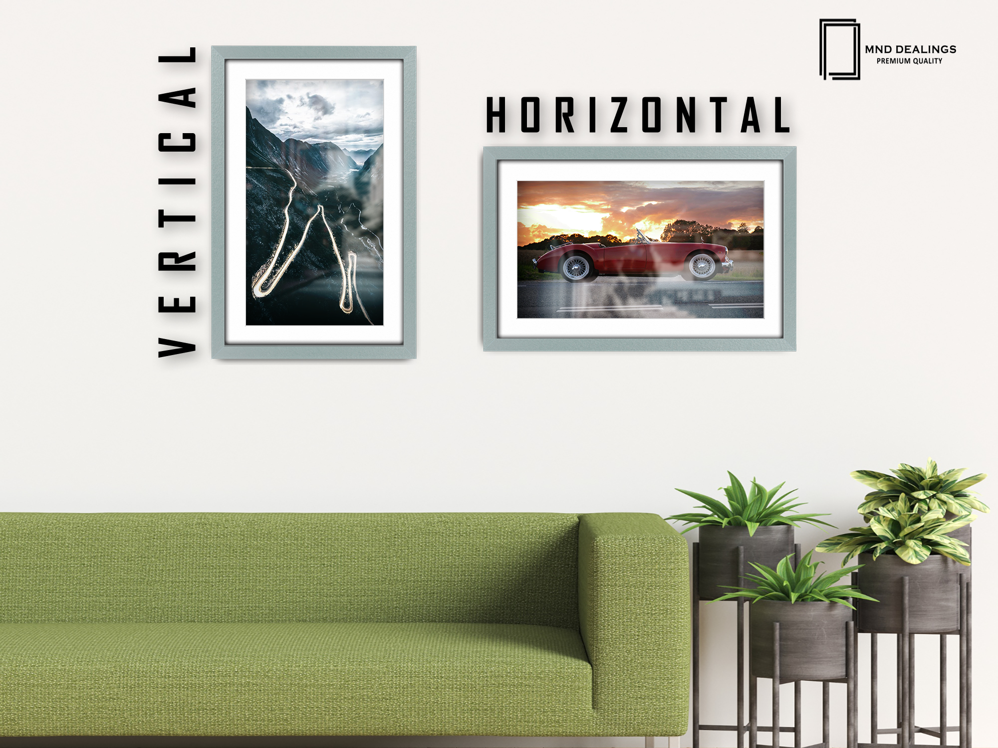 ( 50 x 60 cm ) / 24 x 20 Inch with 50 x 40 cm White Mount Display Frame - MDF